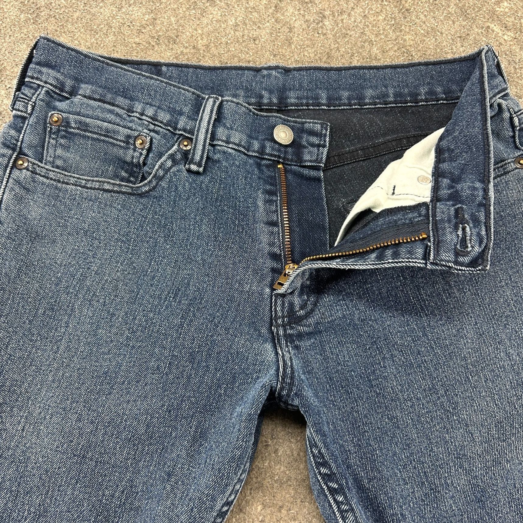 Levi's VINTAGE? No — Levis 511 Jeans Mens 29x30 Blue Skinny Leg Slim Fit Dark Wash Stretch Cotton Denim 5-Pocket Modern Levi's 511 Mens Jeans Size US 29 - 2 Thumbnail