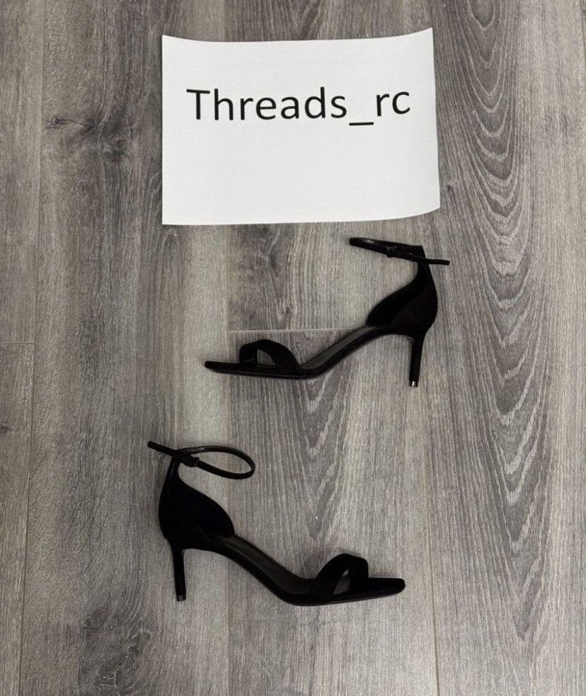 Saint Laurent Paris Saint Laurent Black Velvet Sandals Size US 7 / IT 37 - 6 Thumbnail
