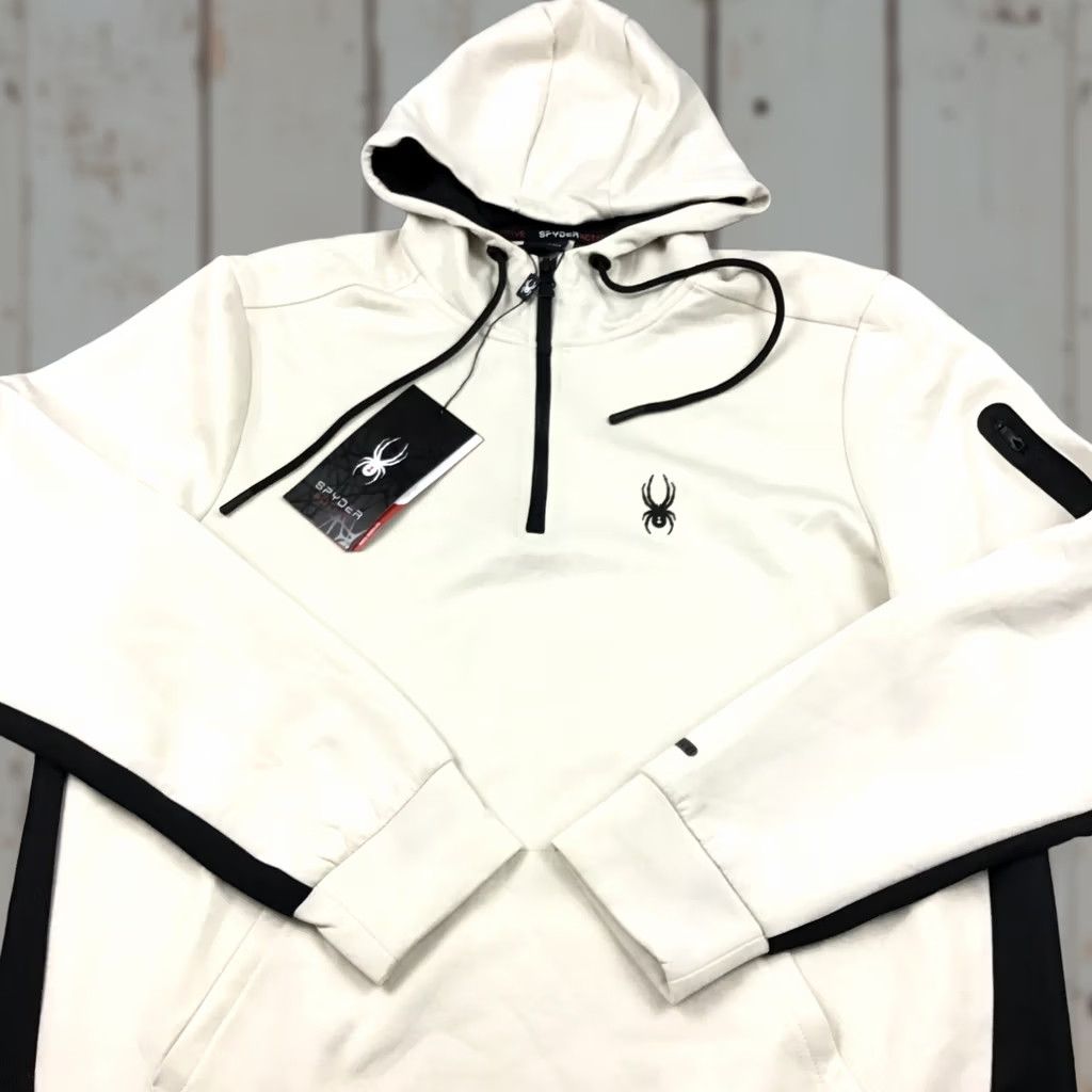 Spyder Spyder Jacket Men XL Beige Active Performance Full Zip Hoodie Extra Large Size US XL / EU 56 / 4 - 1 Thumbnail