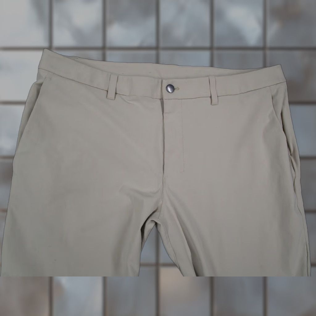 Lululemon Lululemon Pants Mens 38x26 Beige Chino Slim Stretch Flat Front 5-Pocket Office Golf Casual LM5AQXS Size US 38 / EU 54 - 1 Thumbnail