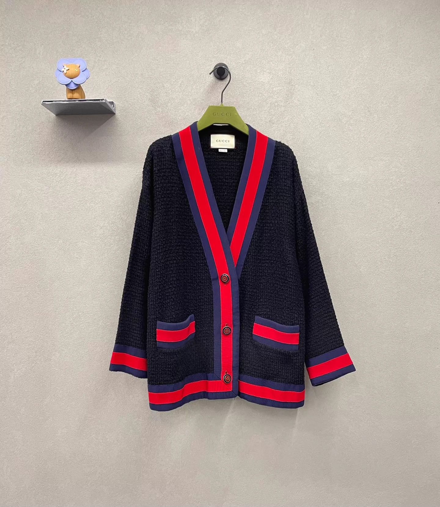Gucci Gucci Black Red Cardigan 36 Size XS / US 0-2 / IT 36-38 - 1 Thumbnail