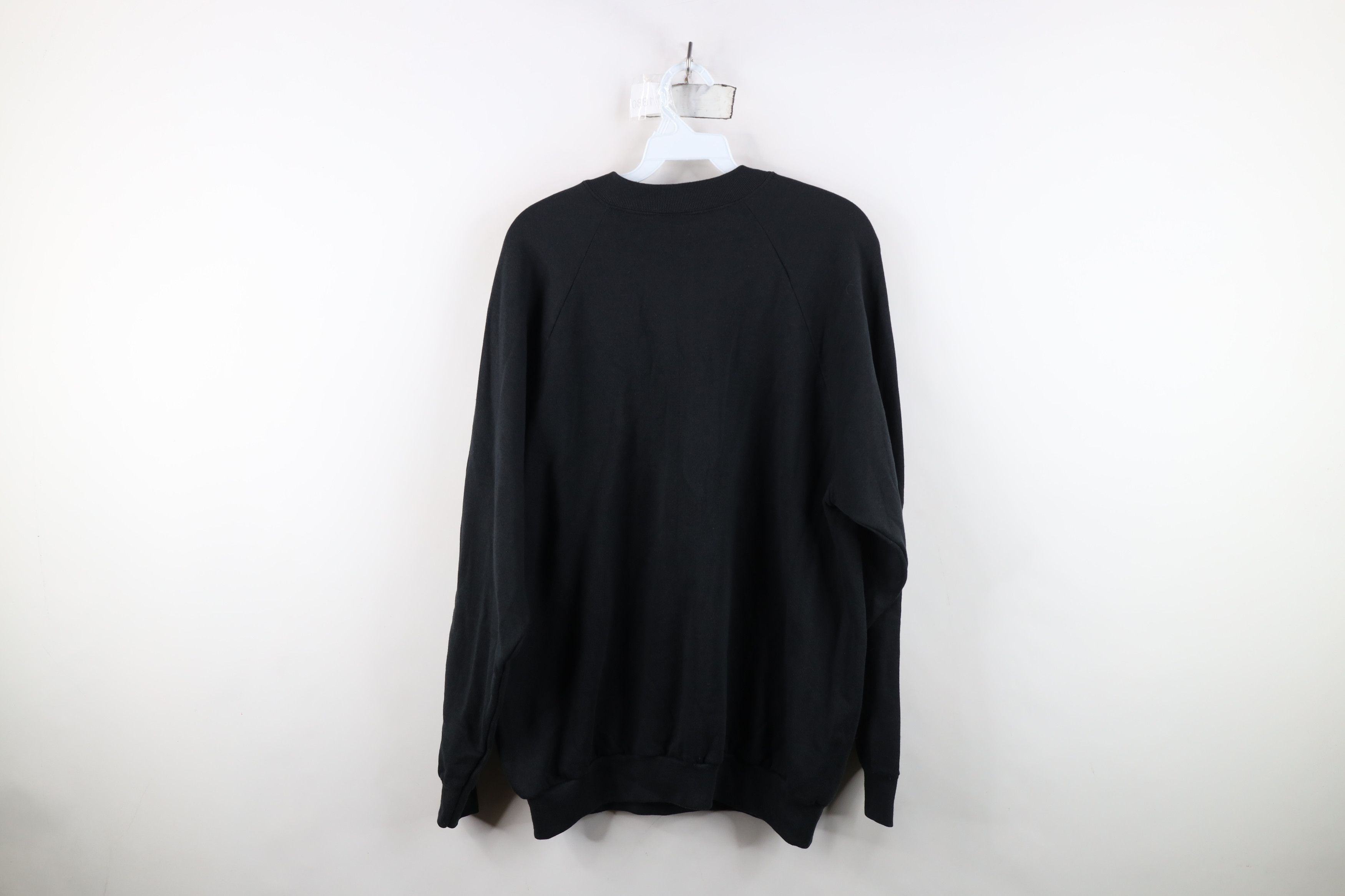 Vintage Vintage 90s Streetwear Blank Crewneck Sweatshirt Black USA Size XL / US 12-14 / IT 48-50 - 8 Thumbnail
