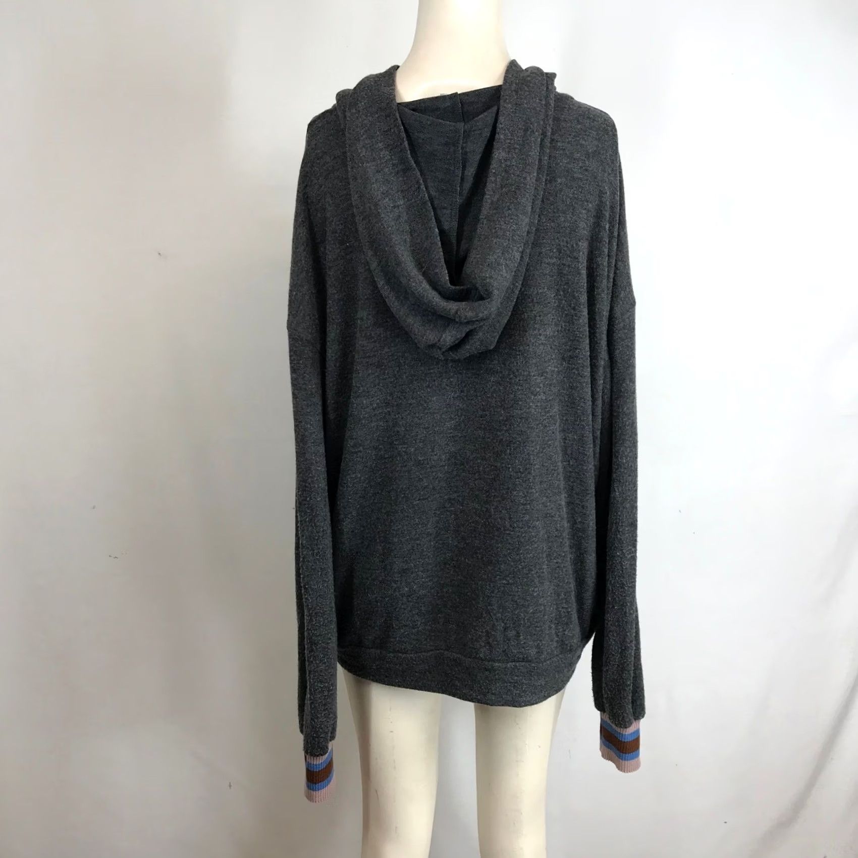 Vintage Project Social T Hoodie Charcoal Grey Cozy Relaxed Fit XL Women Size XL / US 12-14 / IT 48-50 - 5 Thumbnail