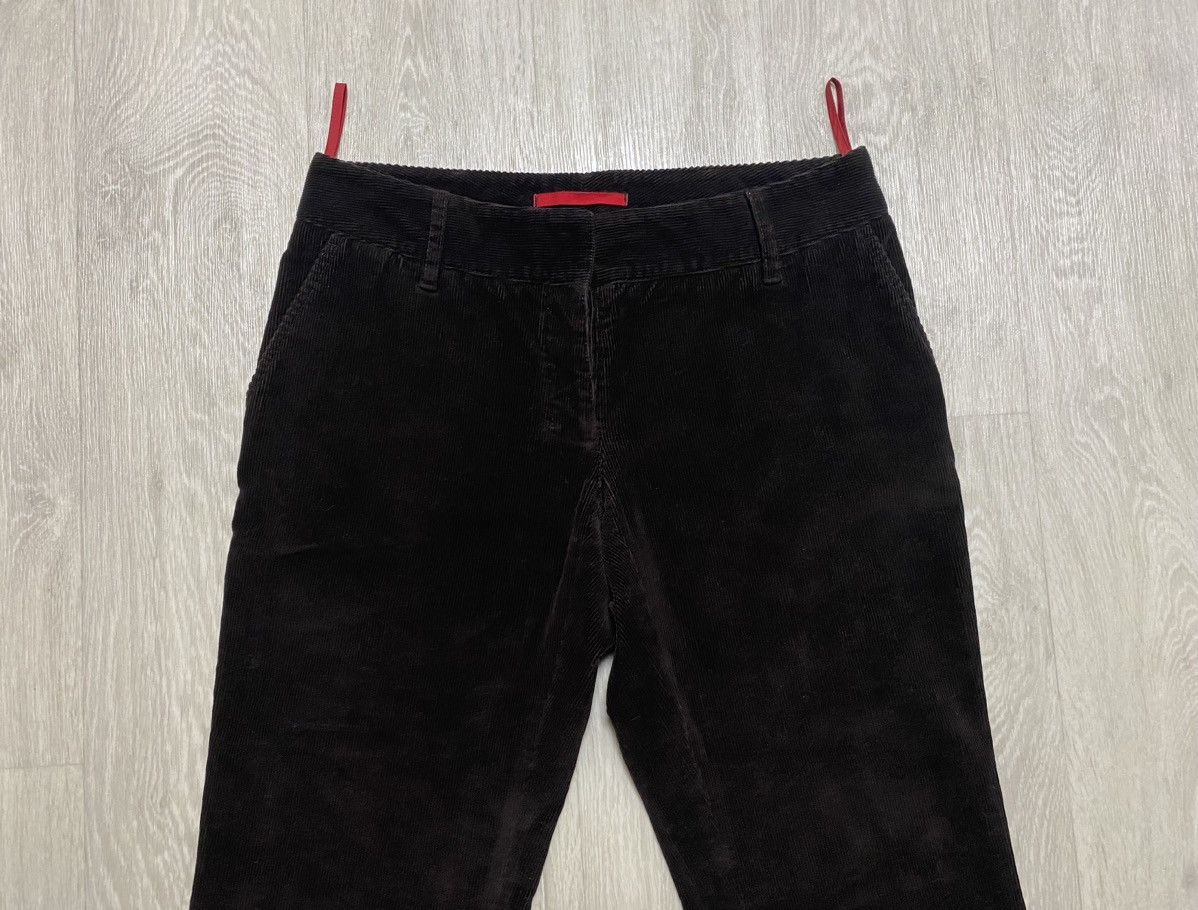 Prada Vintage Prada Linea Rossa Brown Corduroy Velvet Loose Pants Size 30" / US 8 / IT 44 - 6 Thumbnail