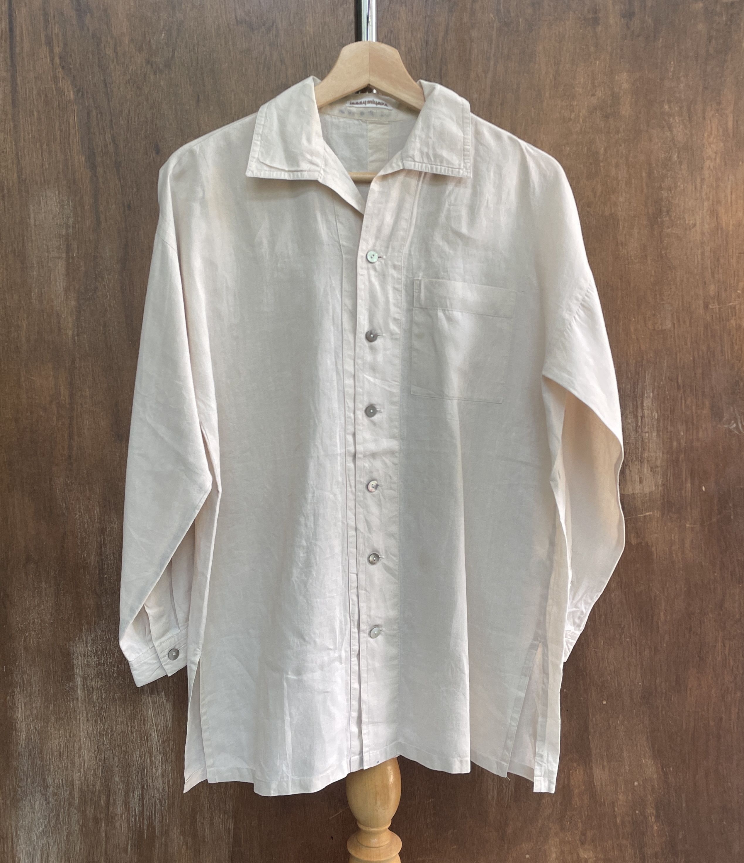 Issey Miyake ISSEY MIYAKE Classic Linen Shirt Size US M / EU 48-50 / 2 - 1 Thumbnail