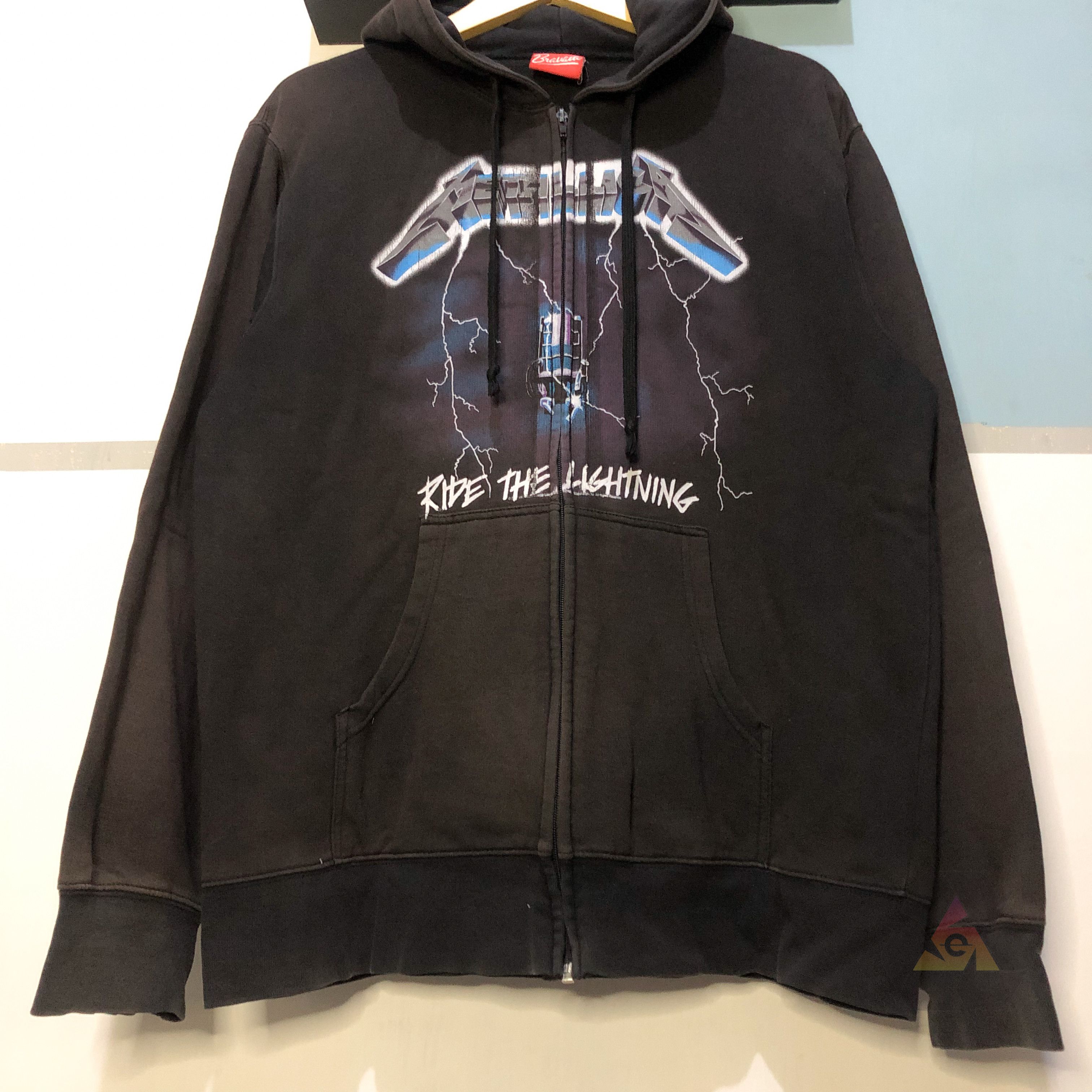 Band Tees Metallica Ride The Lightning 2011 Y2K Zip Hoodie Size US L / EU 52-54 / 3 - 4 Thumbnail