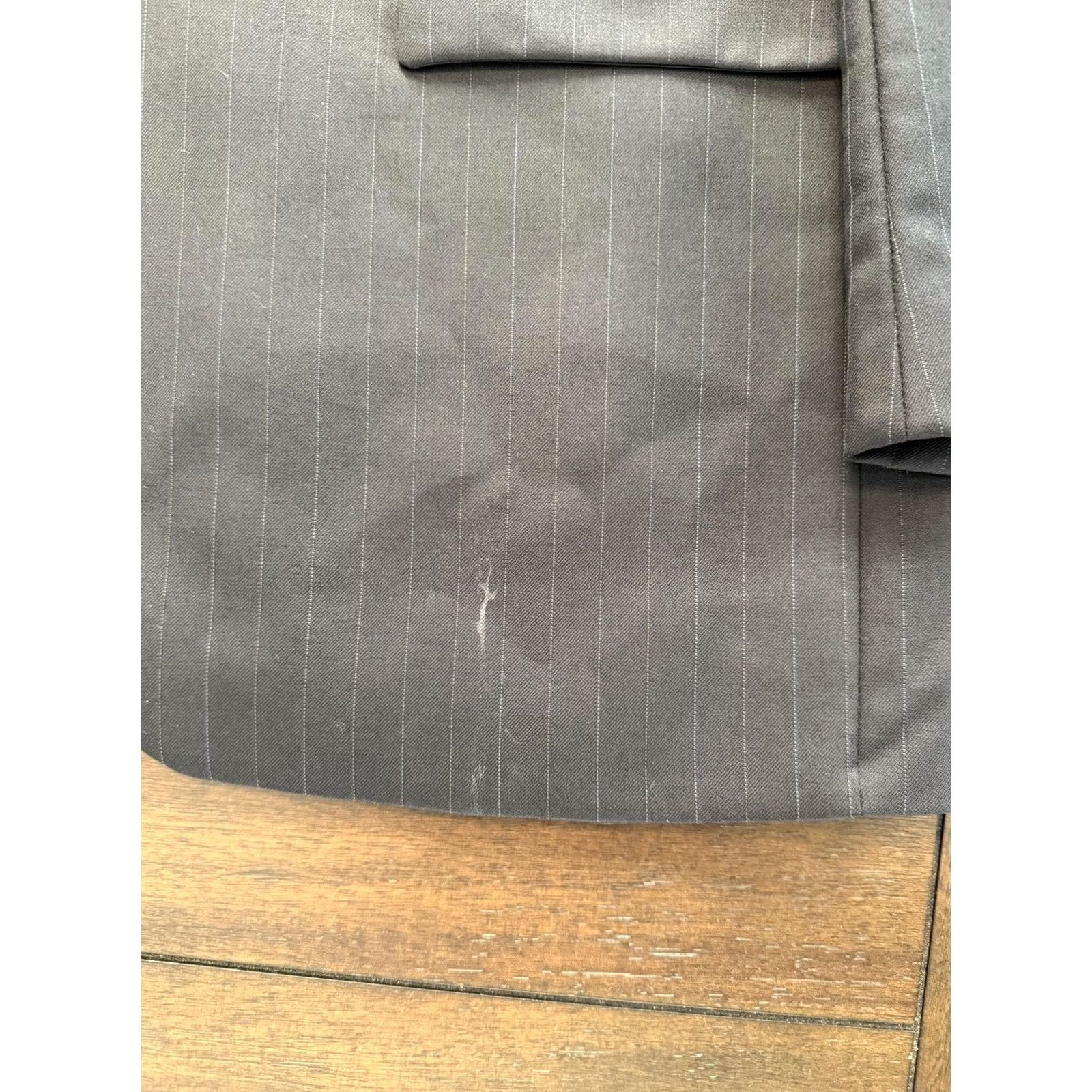Ralph Lauren Ralph Lauren Mens 46R Charcoal Pinstripe Wool Cashmere Sport Coat Blazer Size 46R - 5 Thumbnail