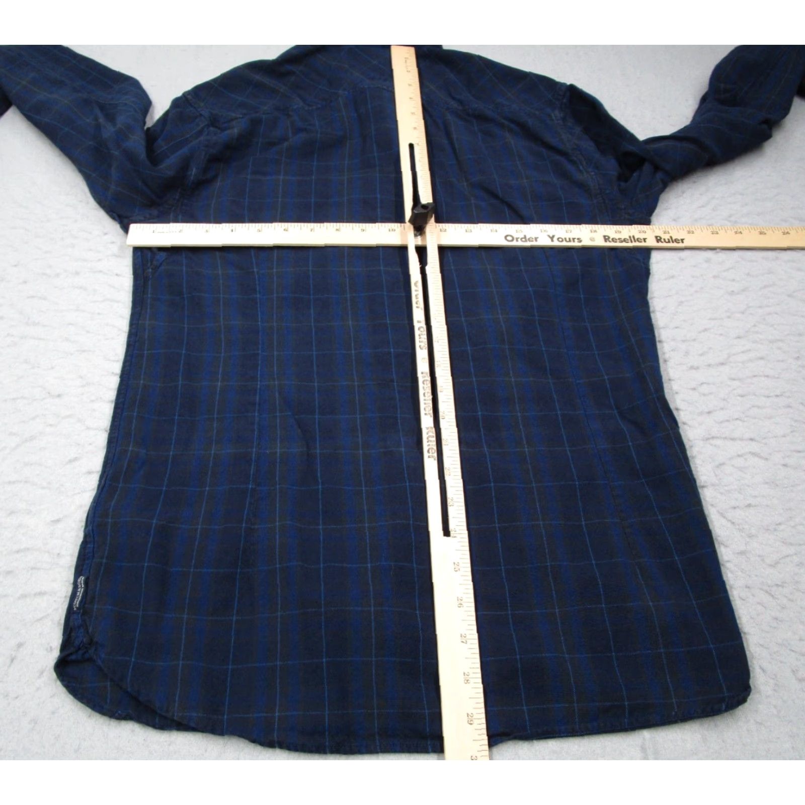 Scotch & Soda VINTAGE Scotch & Soda Men's Check Shirt Large Blue Long Sleeve Casual Business Travel Cotton Twill Slim Fit Size US L / EU 52-54 / 3 - 7 Thumbnail
