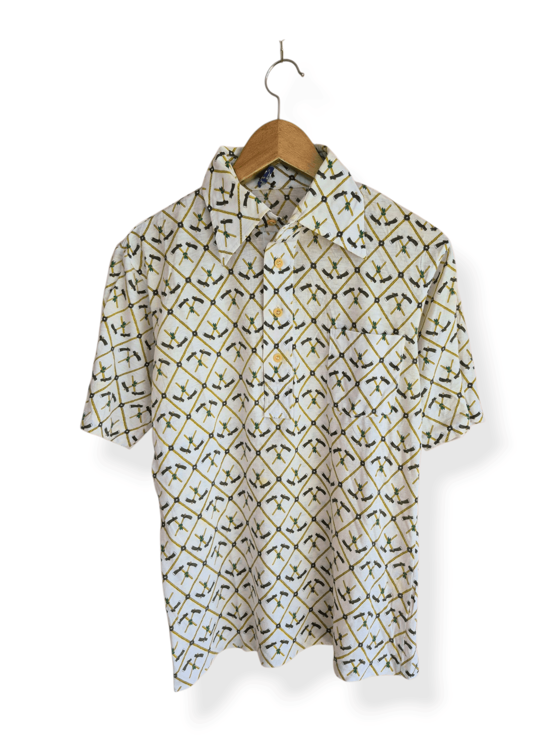 Vintage 🔥 Vintage 90s Kayak Fullprint Sharp Collar Polo Tee Size US M / EU 48-50 / 2 - 1 Thumbnail