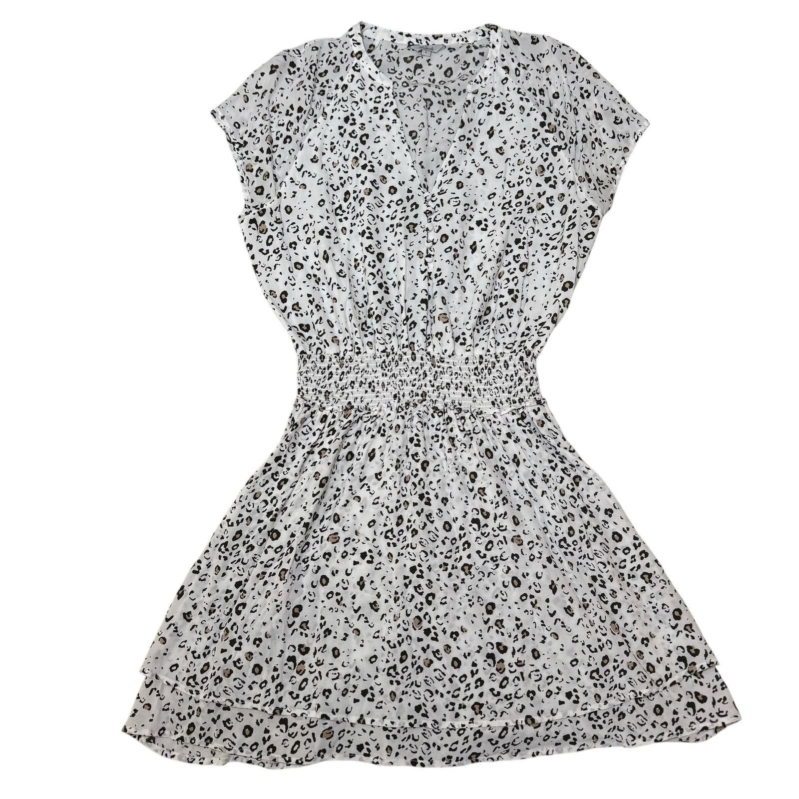 Rails Rails Karla Dress Smocked White Mocha Leopard Print Small Size S / US 4 / IT 40 - 11 Thumbnail