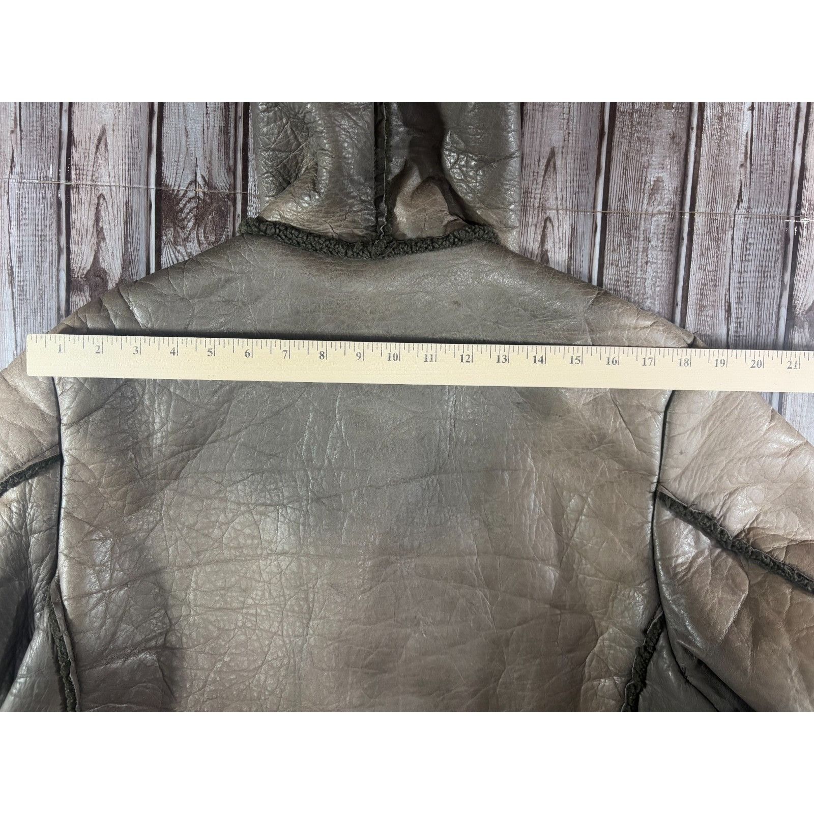 Blackmeans 291295 = Homme Hooded Leather Shearling Coat Jacket size F Size US L / EU 52-54 / 3 - 8 Thumbnail