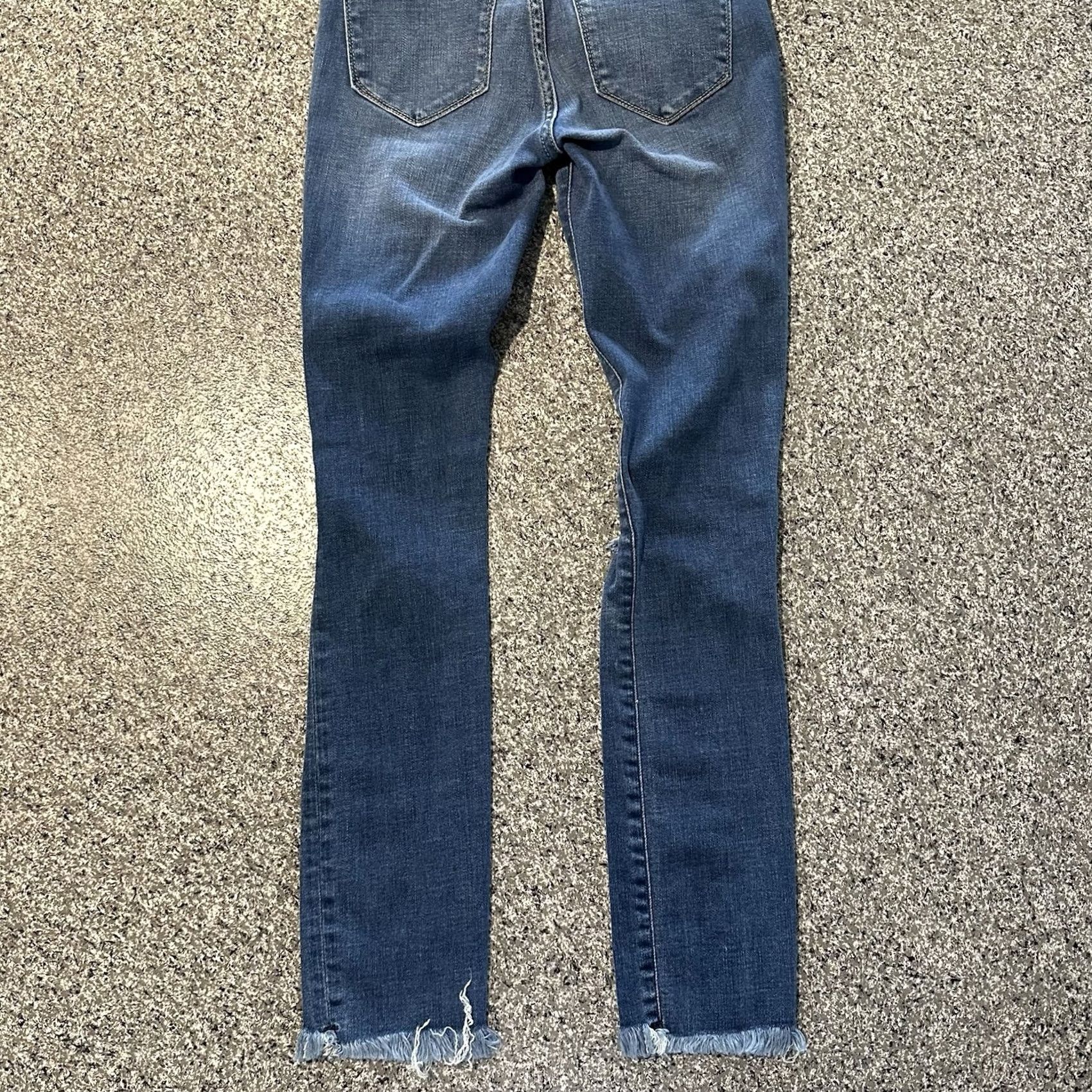 Abercrombie & Fitch Abercrombie & Fitch Jeans Womens 24 Skinny Mid Rise Distressed Blue Den im Size 28" / US 6 / IT 42 - 5 Thumbnail