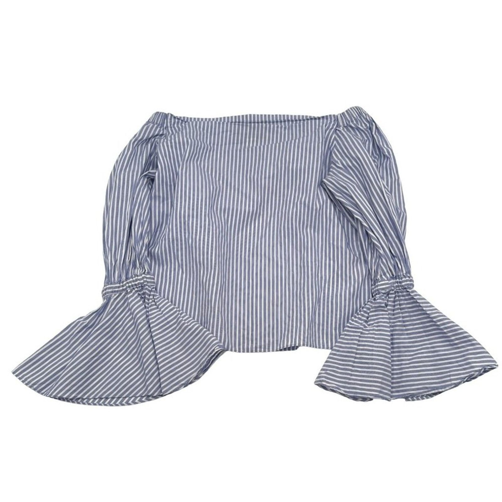 ALEXIS Alexis Womens S Striped Off-Shoulder Bell Sleeve Top Small Size S / US 4 / IT 40 - 5 Thumbnail