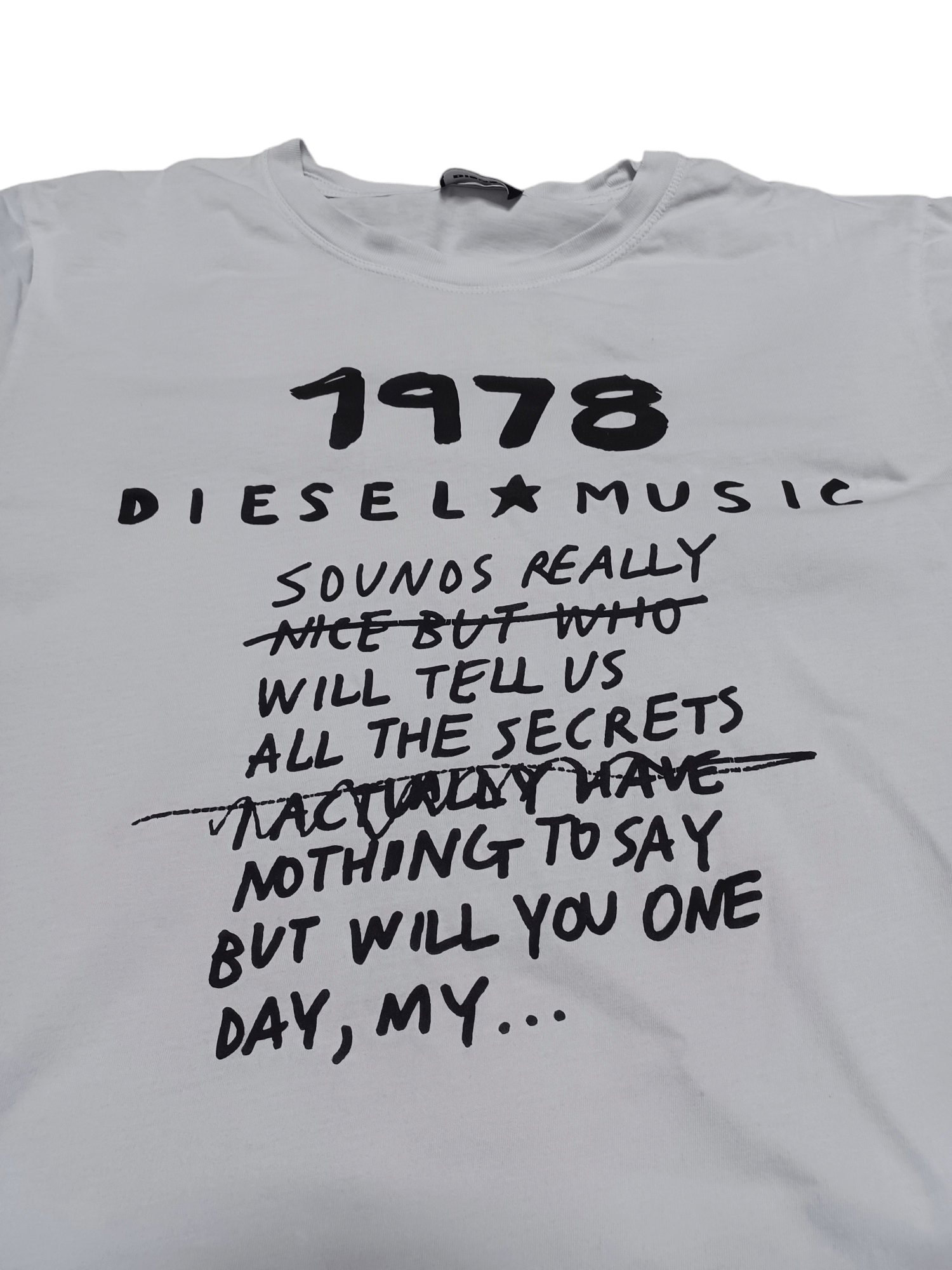 Diesel DIESEL MUSIC BIGLOGO PRINTED STYLISH TEE Size US M / EU 48-50 / 2 - 3 Thumbnail