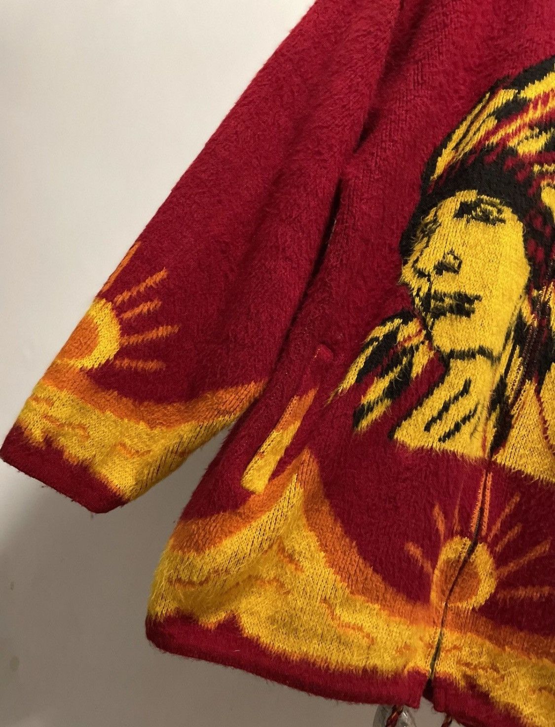The Mountain × Vintage Vintage Wolf All Over Print Animal Printed Fleece Jacket XL Size US XL / EU 56 / 4 - 3 Thumbnail