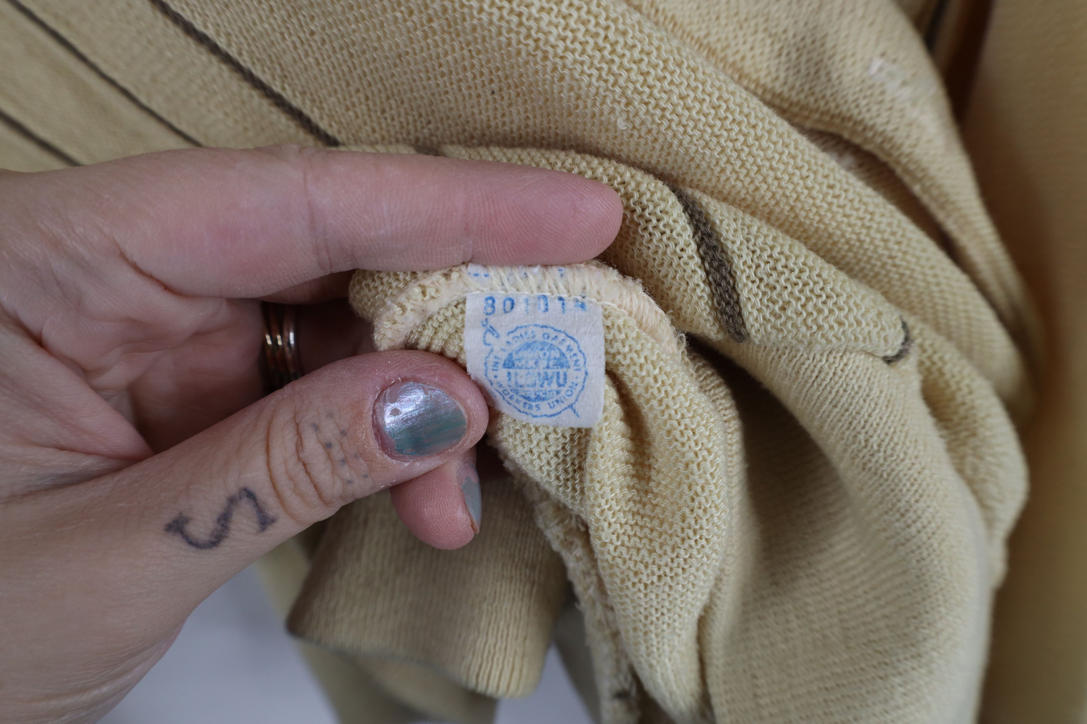 Vintage Vintage 50s Rockabilly Striped Knit Cardigan Sweater USA Size US M / EU 48-50 / 2 - 10 Thumbnail
