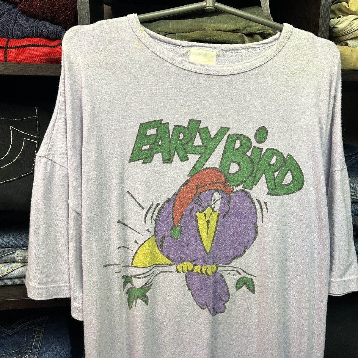 Vintage Vintage Early Bird big logo 90’s graphic cartoon tee size XL Size US XL / EU 56 / 4 - 2 Thumbnail