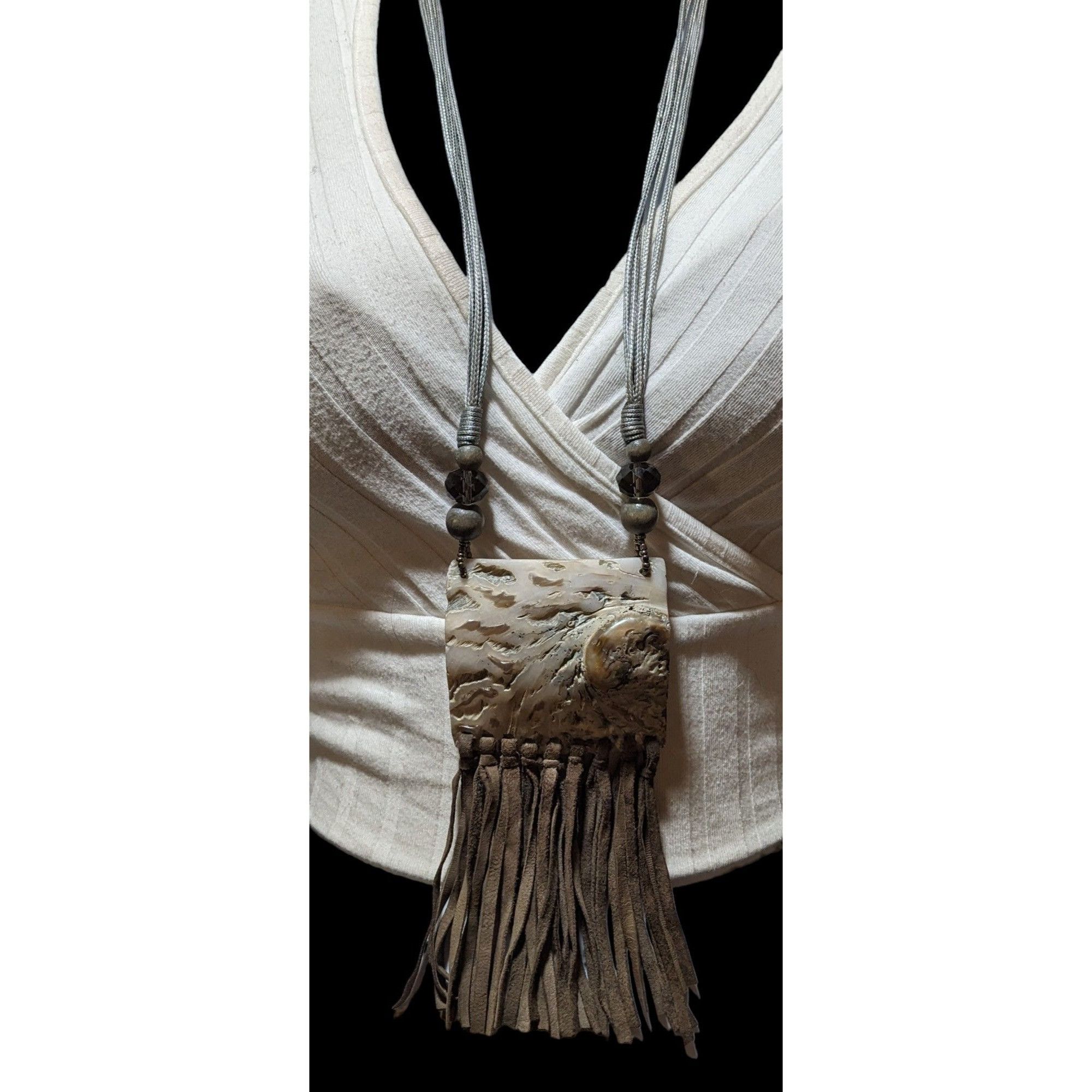 Other Retro Bohemian Natural Shell Fringe Necklace Size ONE SIZE - 4 Thumbnail