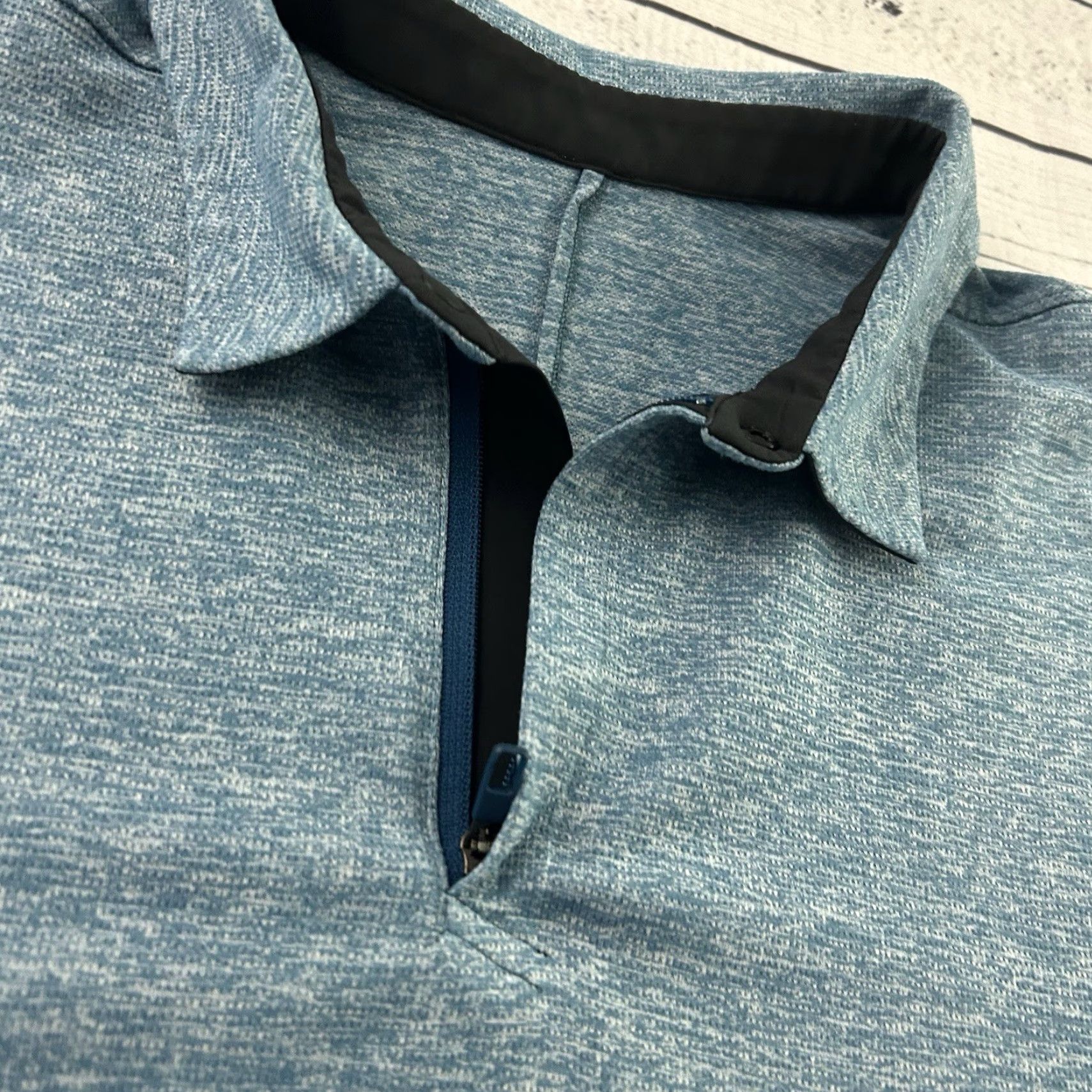 Lululemon Lululemon Short Sleeve Zip Golf Polo Shirt Men's M Blue Shirt Size US M / EU 48-50 / 2 - 2 Thumbnail