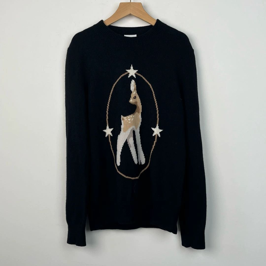 Burberry Burberry Black Deer Pattern Wool Sweater Size US XS / EU 42 / 0 - 1 Thumbnail
