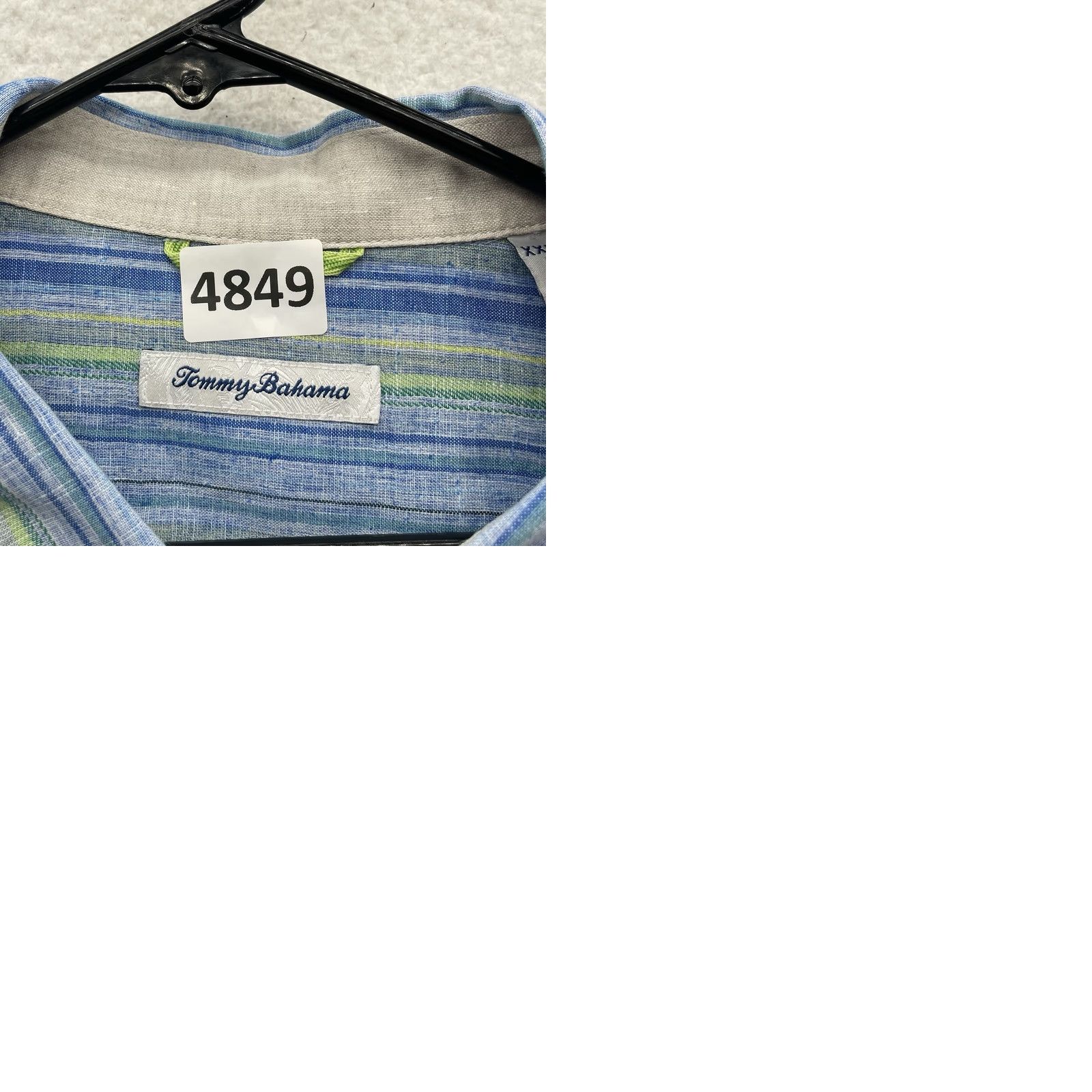 Tommy Bahama Tommy Bahama Shirt Mens 2XL Multicolor Striped Linen Blend Button Up Collared Beach Casual) (No, remove parenthesis) Size US XXL / EU 58 / 5 - 9 Thumbnail