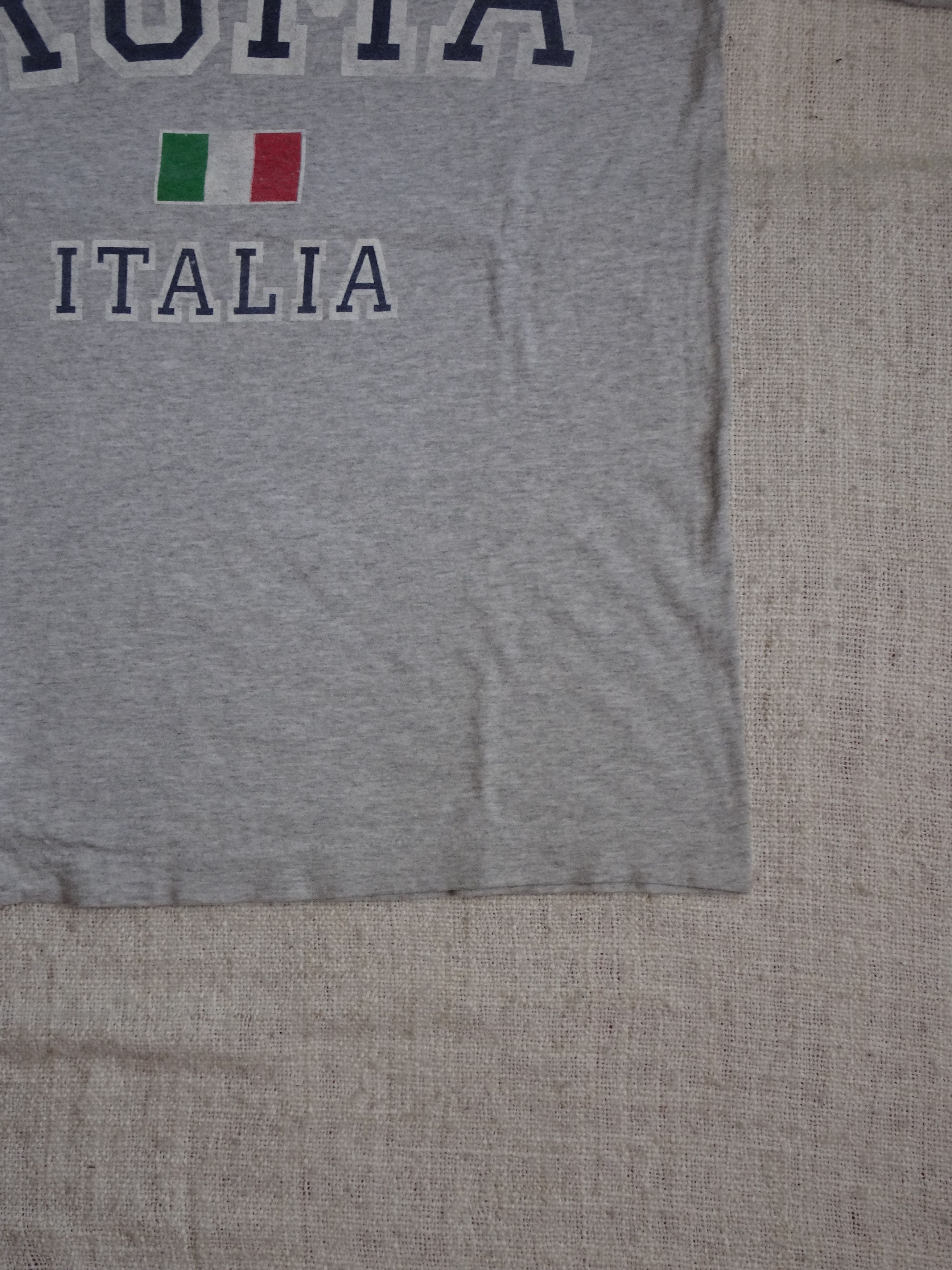 Vintage Vtg 90s Single Stitch Grey Roma Italia Graphic Tee Size US M / EU 48-50 / 2 - 2 Thumbnail