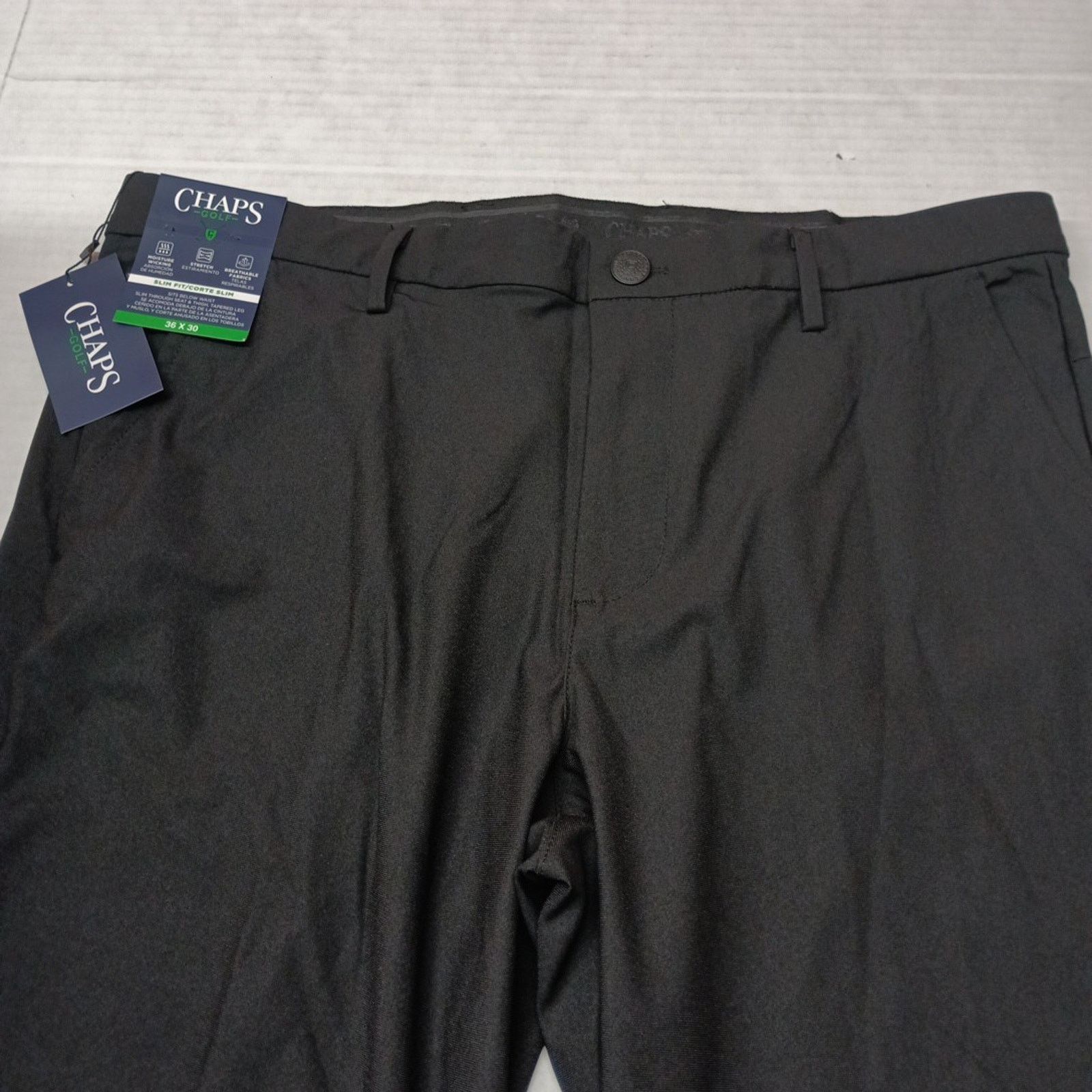 Chaps Chaps Golf Slim Fit Pants Mens 36x30 Black Stretch Waistband Size US 36 / EU 52 - 4 Thumbnail