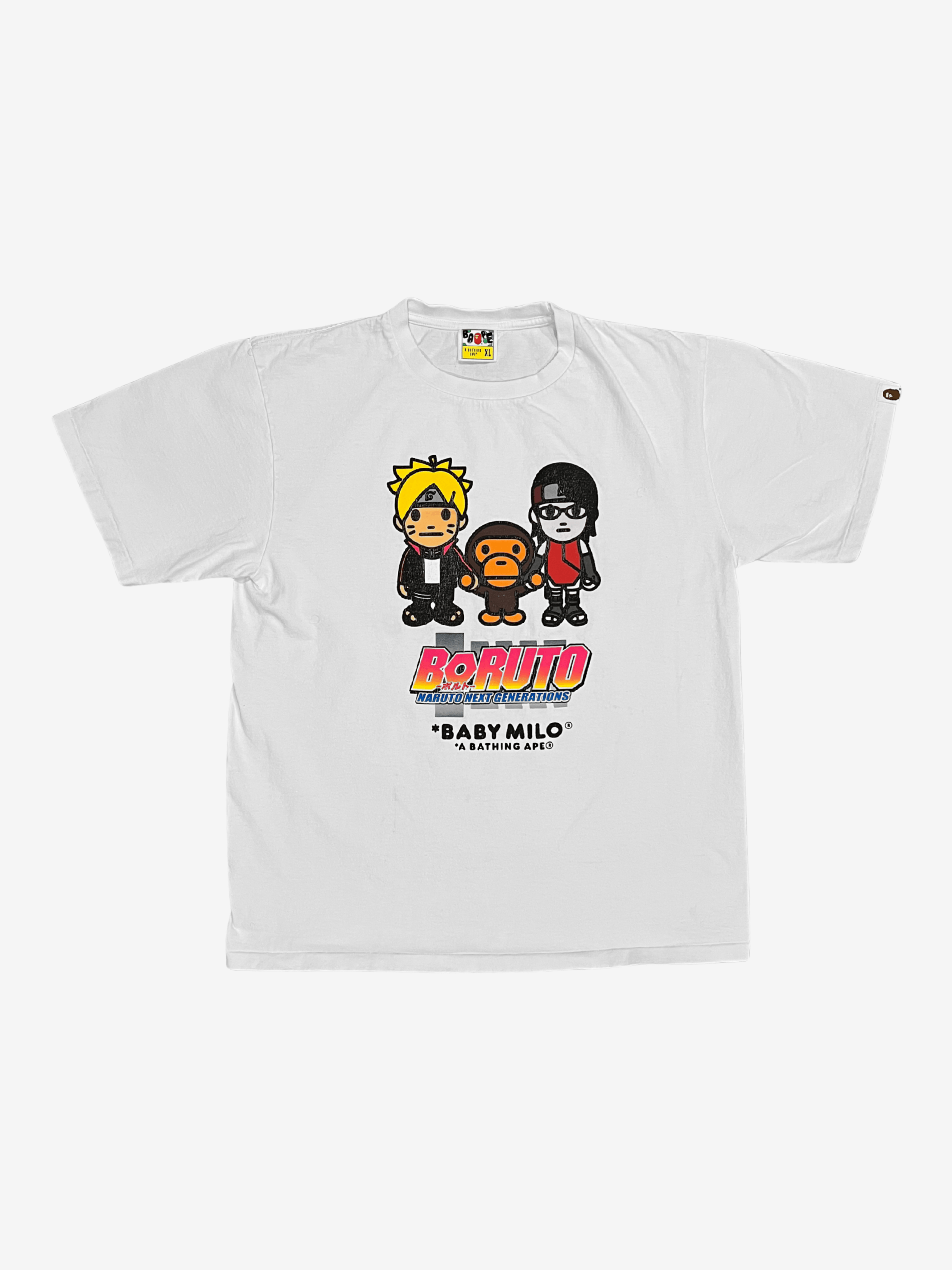 Bape A Bathing Ape x Boruto White Next Generations T-Shirt Size US XL / EU 56 / 4 - 1 Thumbnail