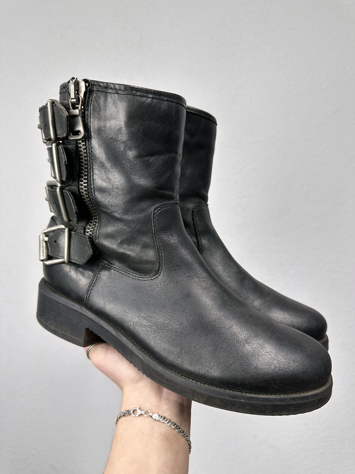 Undercover Vintage Leather Metal Boots Rick Owens Style AS 98 japan Size US 8 / EU 41 - 3 Thumbnail
