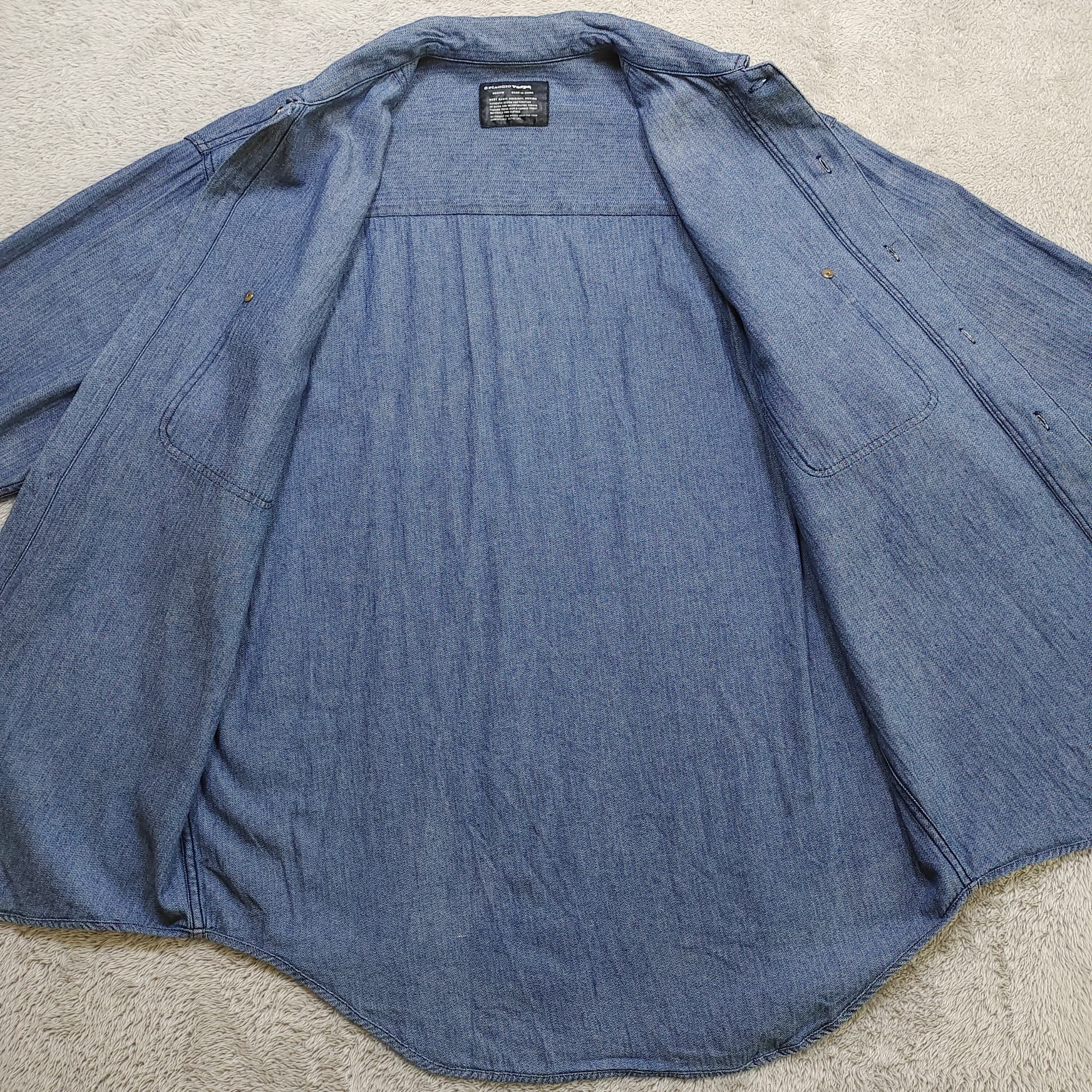 Vintage Piaggio Vespa button up shirt indigo jeans herringbone shirt Size US M / EU 48-50 / 2 - 8 Thumbnail