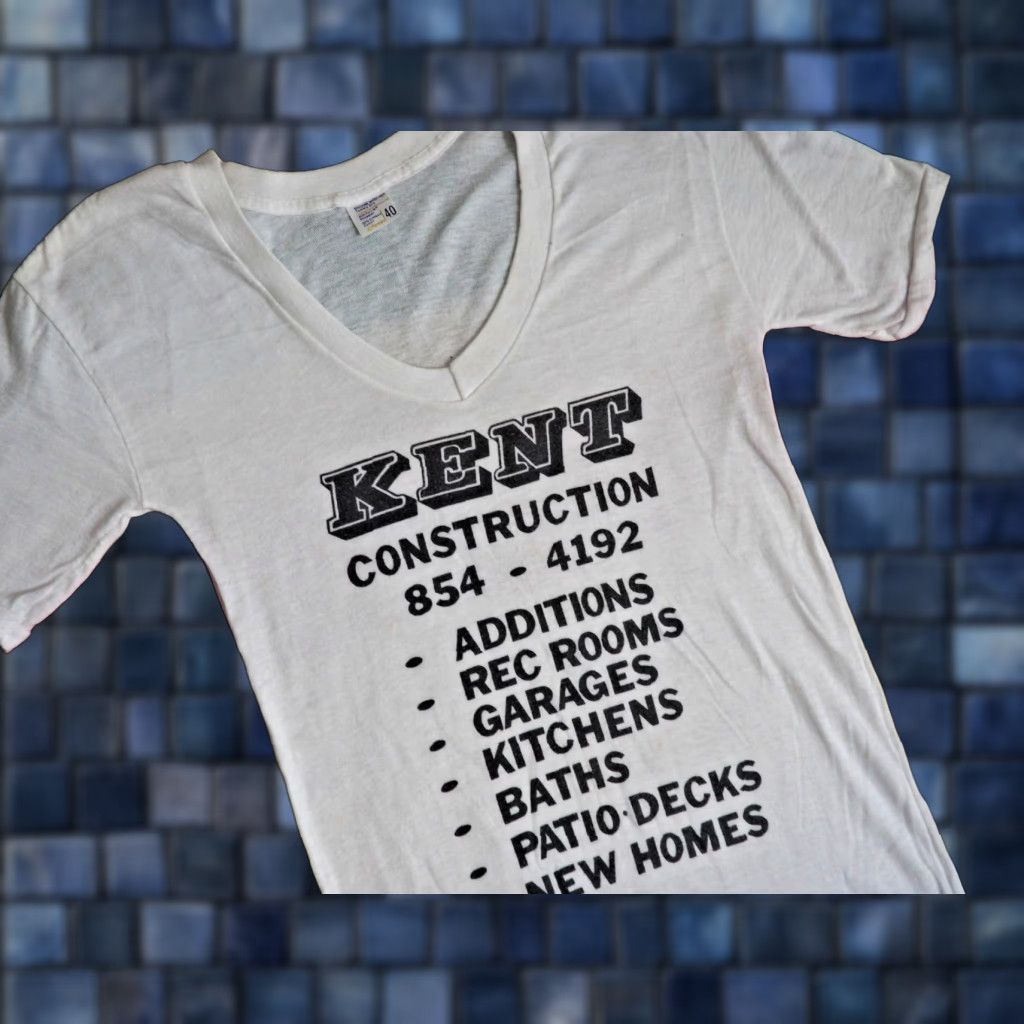 JCPenney VTG 70s Penneys 50/50 Cotton Blend White T-Shirt MT Men Short Sleeve V-Neck Graphic Tee Shirt White Penneys Vintage 1970s Mens Men’s Size US M / EU 48-50 / 2 - 1 Thumbnail