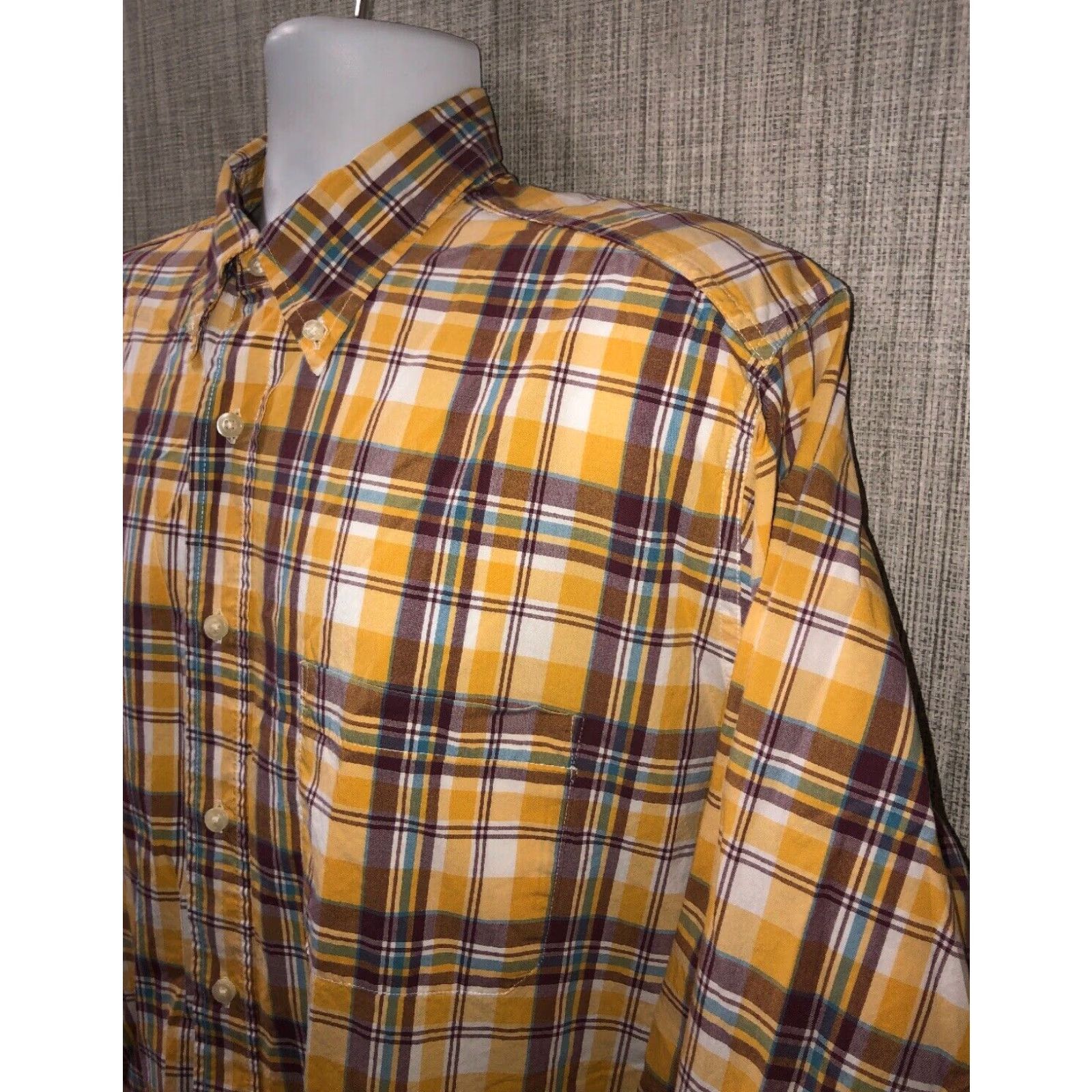 Bills Khakis Bills Khakis Mens Multicolor Plaid Long Sleeve Button Front Shirt Large Size US L / EU 52-54 / 3 - 2 Thumbnail