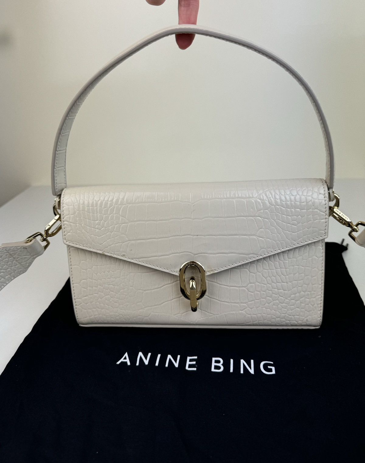 Anine Bing Anine Bing Colette leather croco embossed bag hand crossbody Size ONE SIZE - 6 Thumbnail