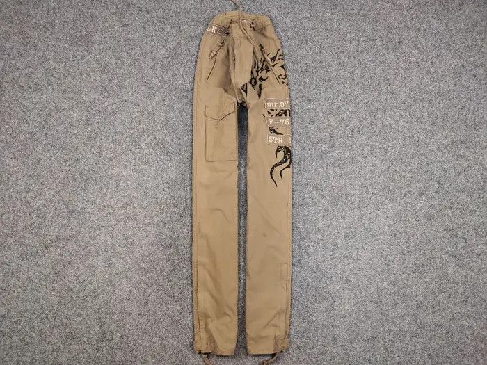 If Six Was Nine Vintage 90's Japan style Casual Cargo Pants Dragon Logo Size US 34 / EU 50 - 1 Thumbnail