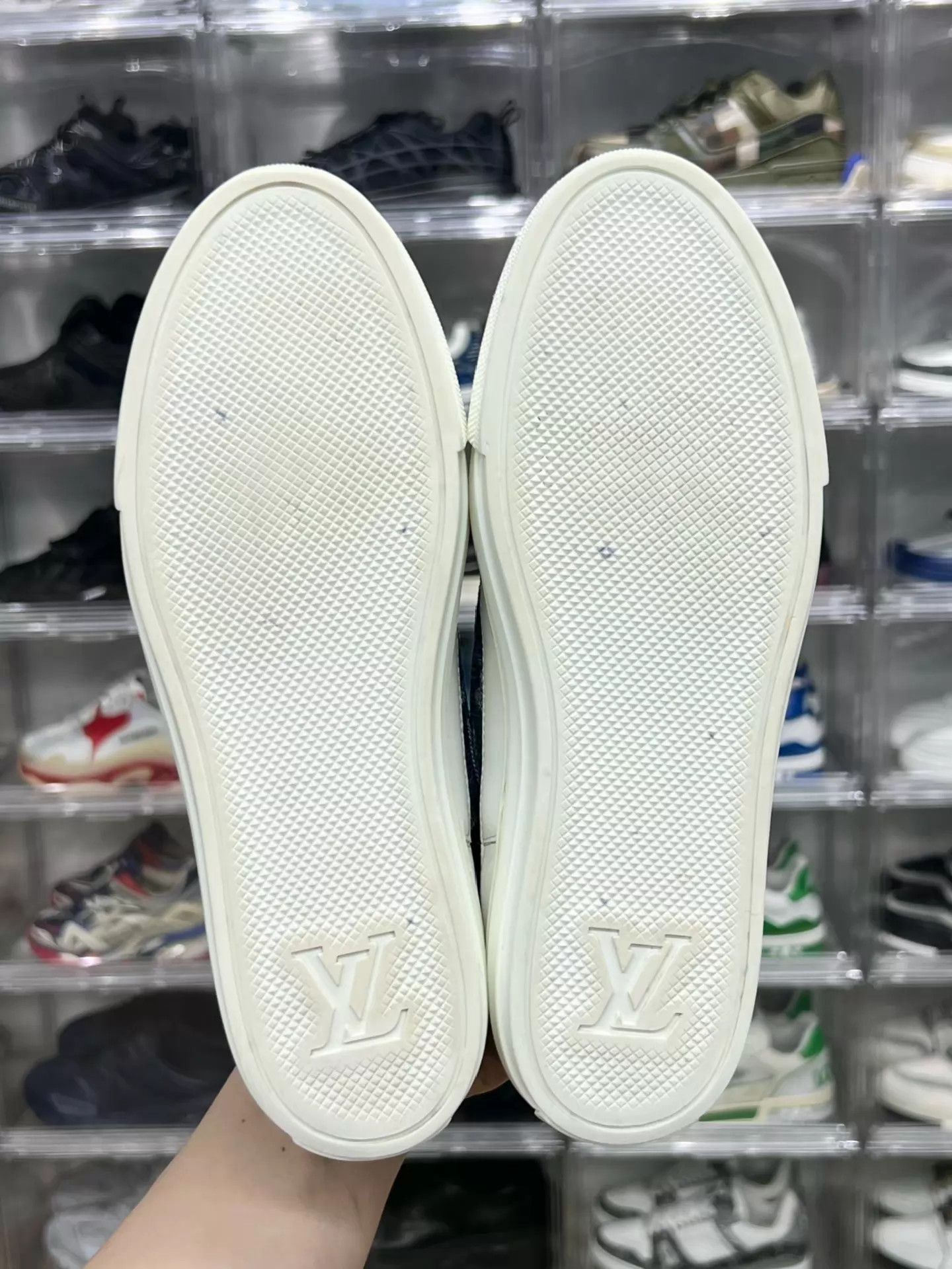 Louis Vuitton LV Stellar Denim Blue Low-Top Sneakers 39 Size US 8 / IT 38 - 8 Thumbnail