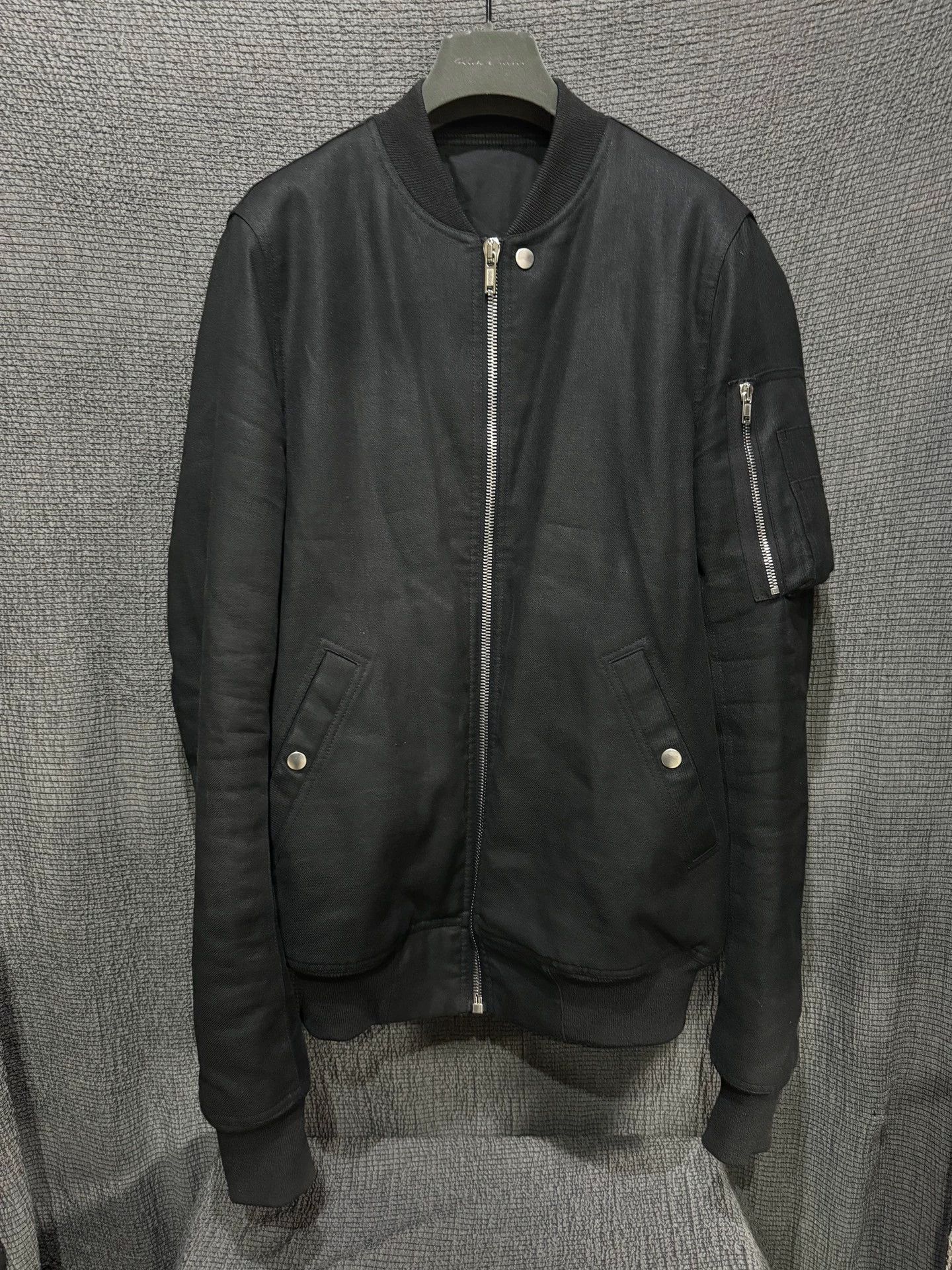 Rick Owens Rick Owens Main Line Wool-Linen Blend MA-1 Bomber Jacket Size US L / EU 52-54 / 3 - 1 Thumbnail