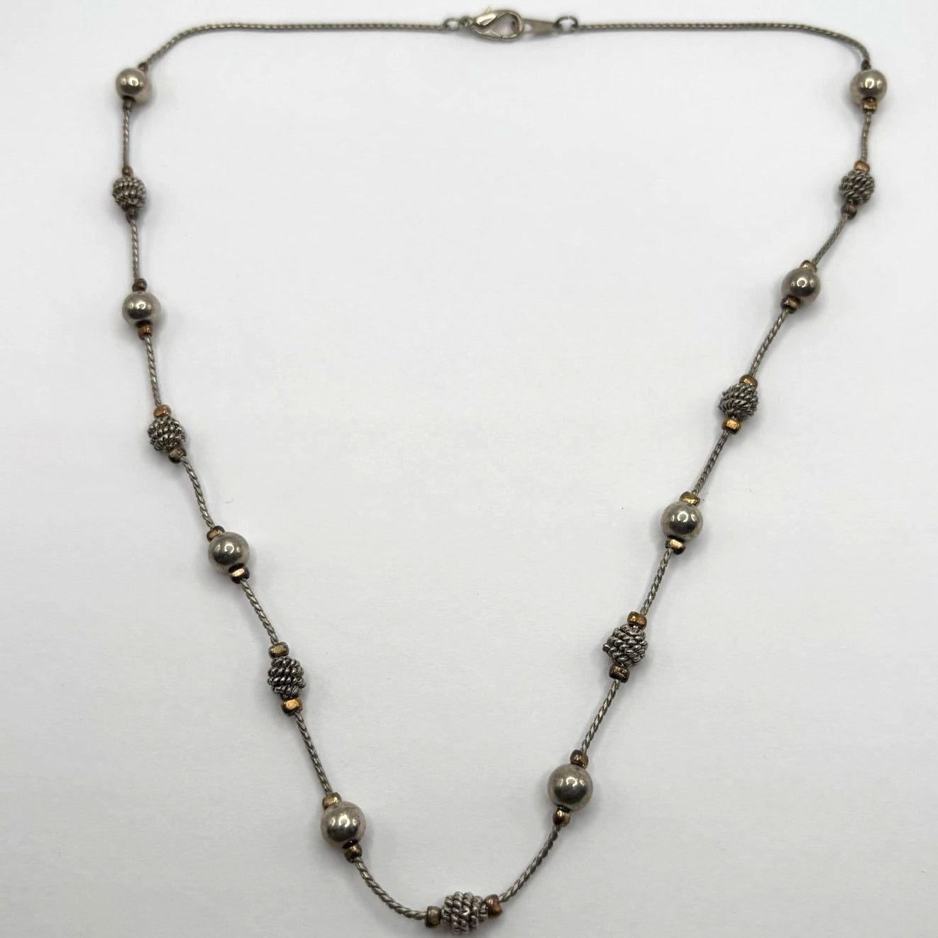 Other Vintage Silver Ball Necklace Size ONE SIZE - 3 Thumbnail