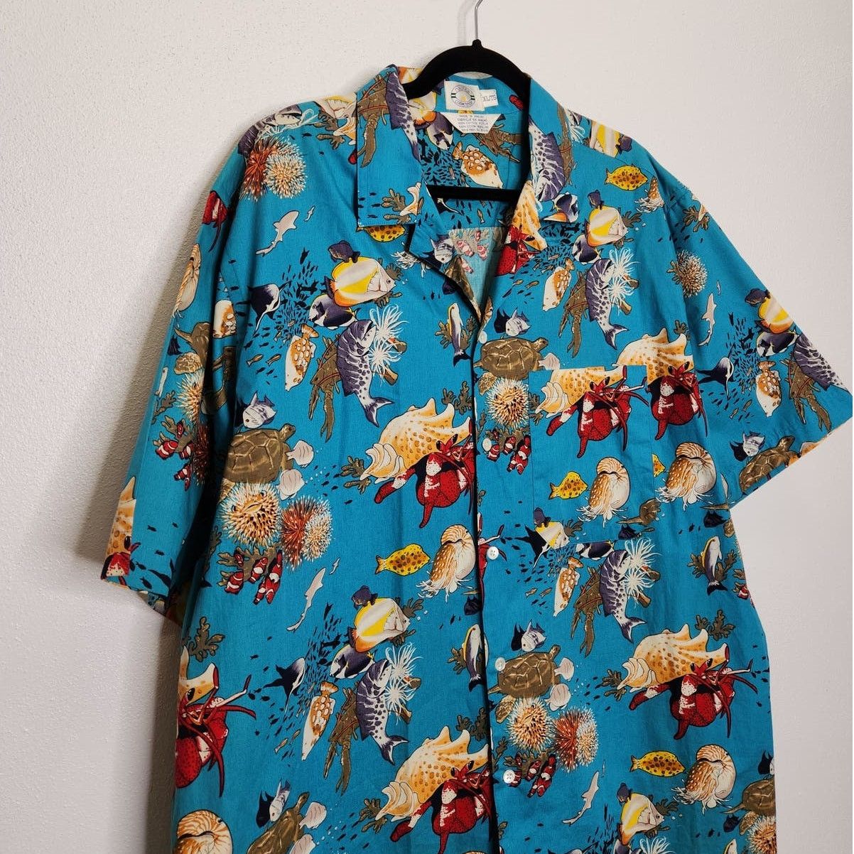 Vintage Vintage Nautica Competition Nature Fish All Over Button Size US XL / EU 56 / 4 - 2 Thumbnail