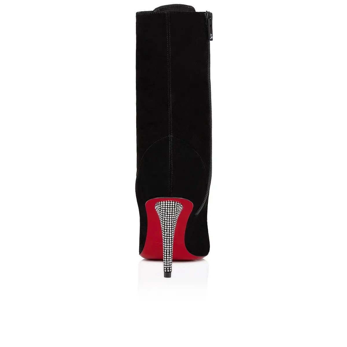 Christian Louboutin o1s1wg111024 Astrid Suede Red Sole Boots in Black & Red Size US 9 / IT 39 - 3 Thumbnail