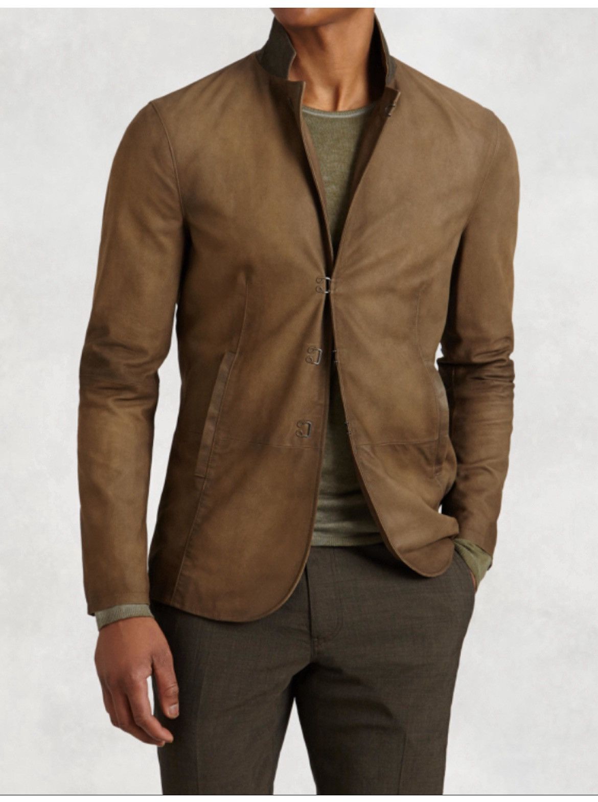 John Varvatos Suede Hook and Bar Jacket EU 48 USA 38 Size US M / EU 48-50 / 2 - 5 Thumbnail