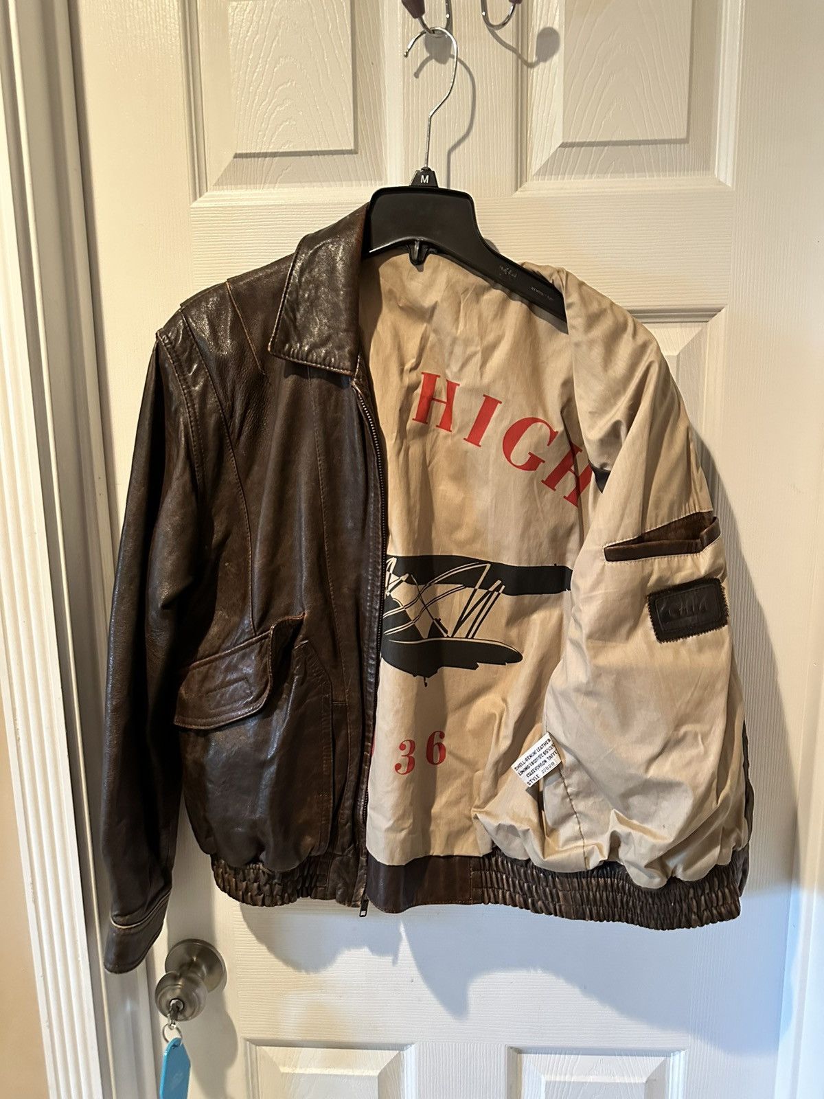 Vintage Vintage Chia Leather Jacket Fly High 1936 38 Size US M / EU 48-50 / 2 - 3 Thumbnail