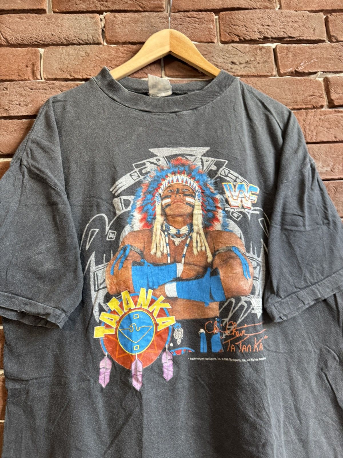Vintage 92’ WWF Tatanka Vintage 90s Rare Wrestling Rap Tee White L Size US L / EU 52-54 / 3 - 5 Thumbnail