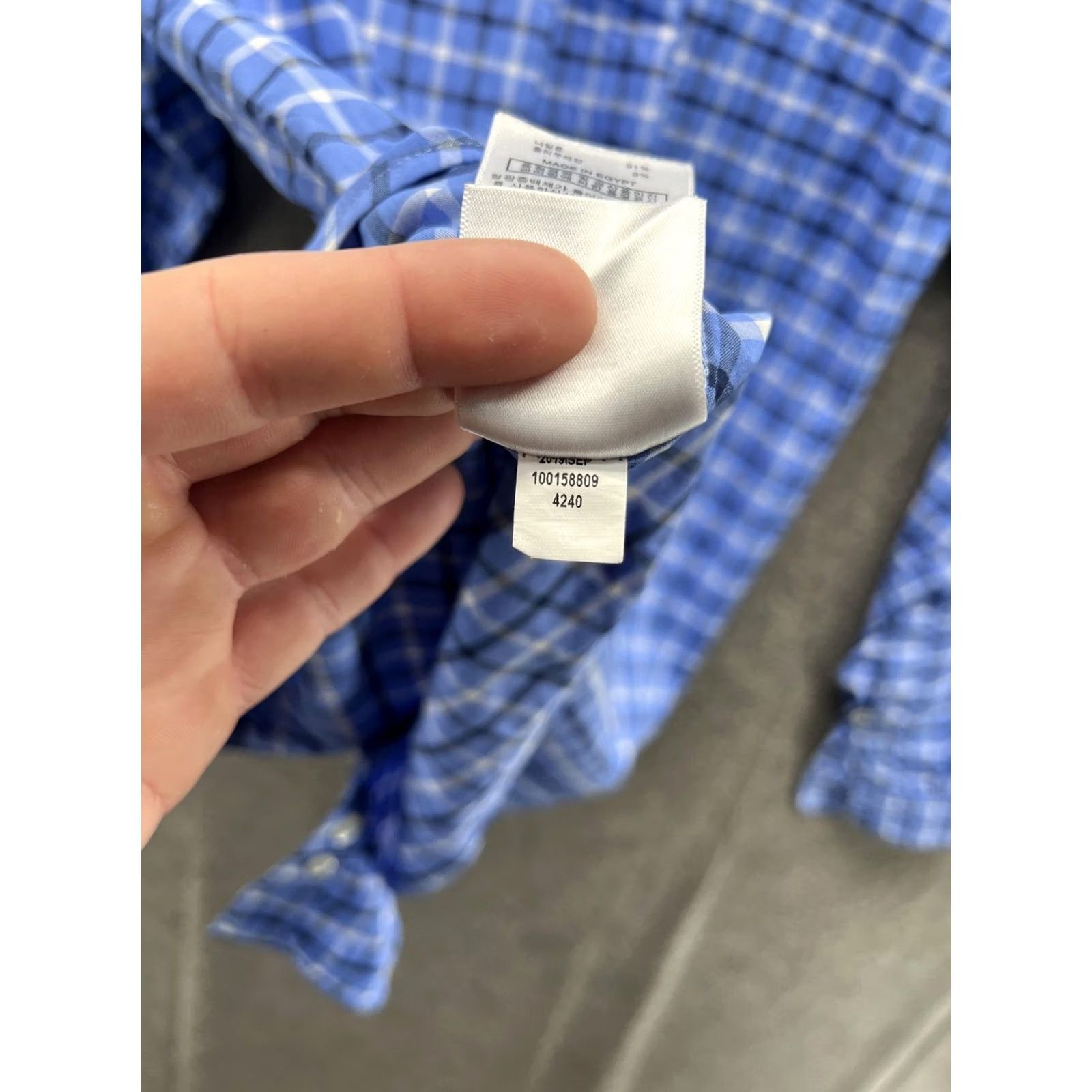 Brooks Brothers VINTAGE Brooks Brothers Shirt Mens XL Blue Plaid Button Front Fleece Stretch Size US XL / EU 56 / 4 - 4 Thumbnail