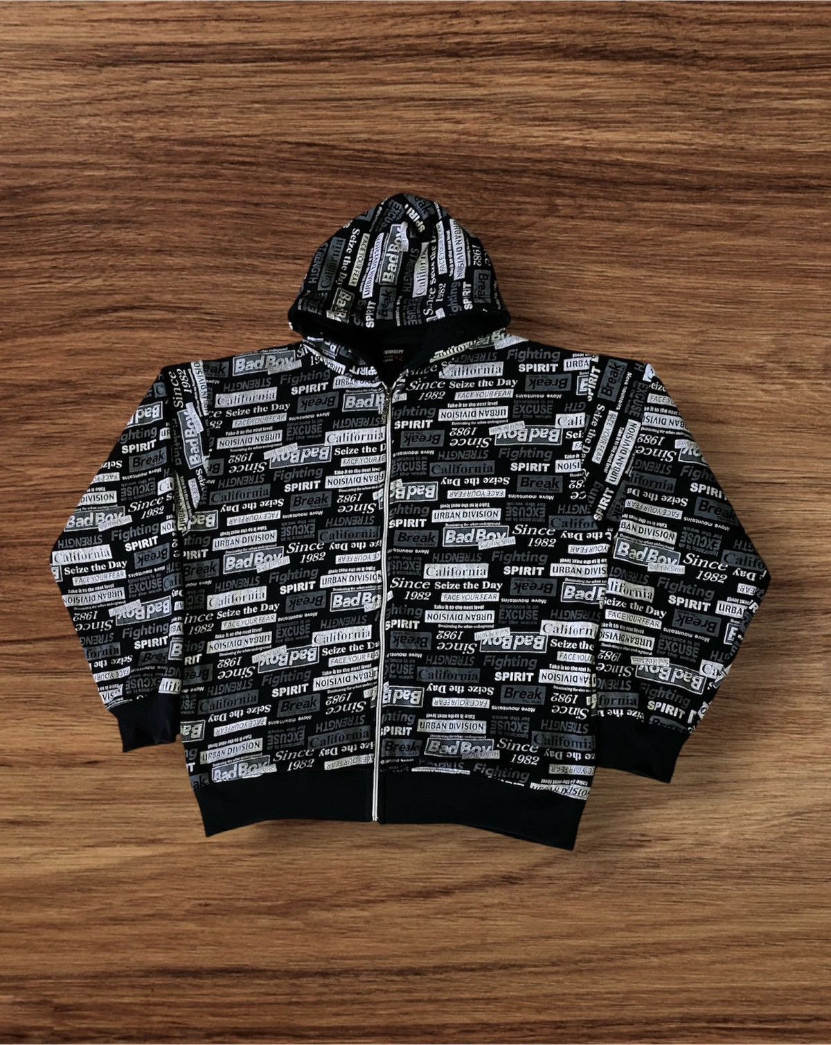 Japanese Brand × Vintage 🔥RARE🔥🔥BAD BOY Full Print Hoodie Size US XL / EU 56 / 4 - 1 Thumbnail