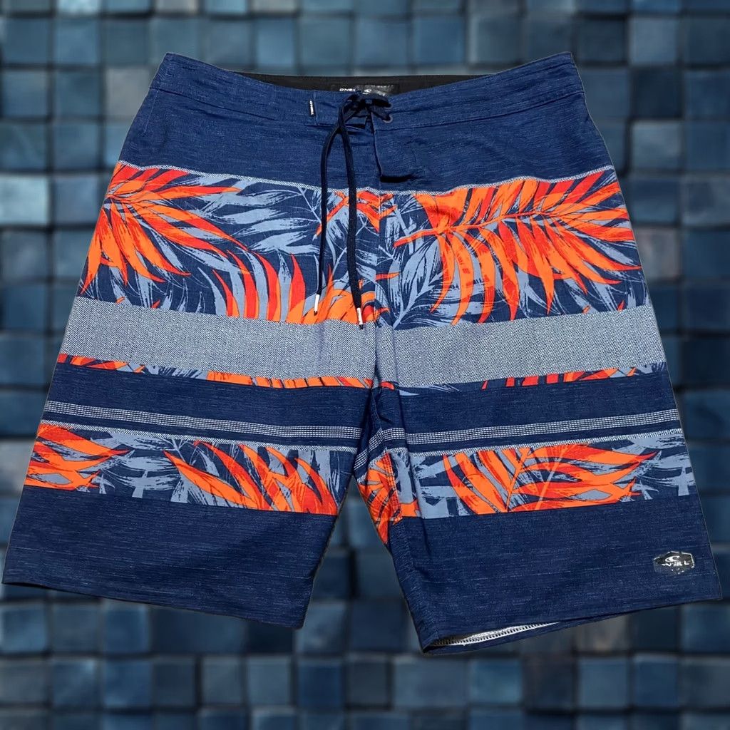 O'Neill O'Neill Mens Board Shorts Multicolor Striped Bermuda Quick Dry Pockets Inseam 10" 34 Regular Mens Size US 34 / EU 50 - 1 Thumbnail