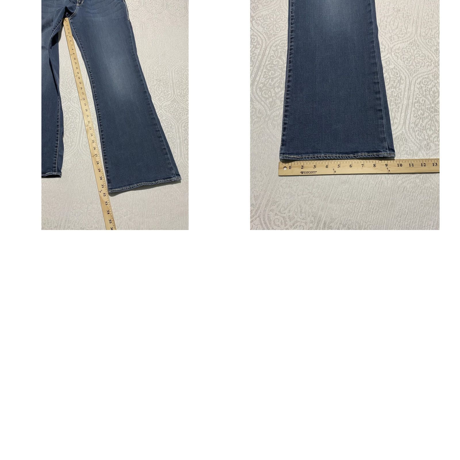 Vintage Rock & Republic Jeans Mens 38x32 Blue Bootcut Denim Flap Pockets Embroidered R Size US 38 / EU 54 - 9 Thumbnail