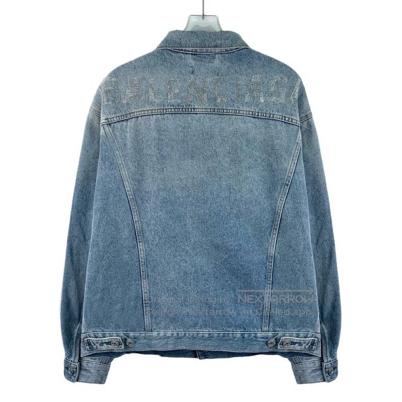 Balenciaga Balenciaga Light Blue Cotton Collar Single Breasted Long S Size XS / US 0-2 / IT 36-38 - 2 Thumbnail
