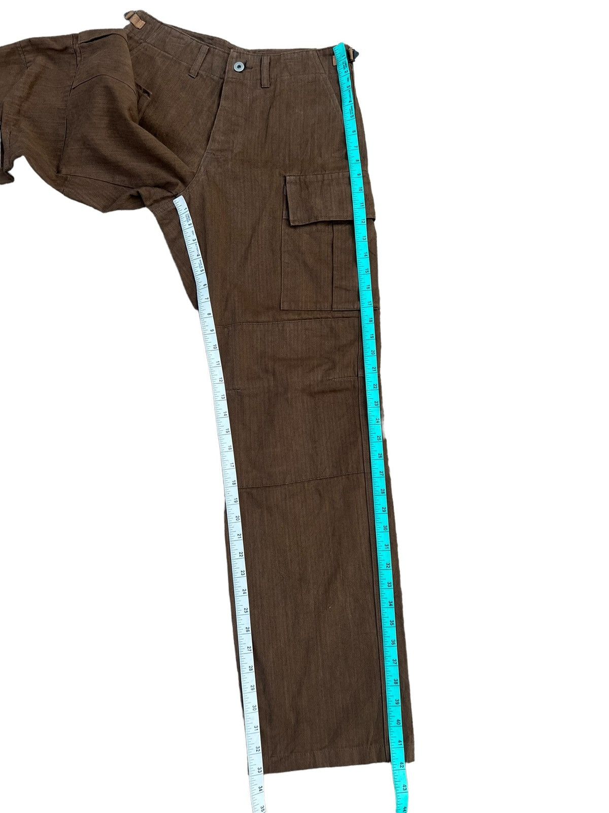 Ermenegildo Zegna EZ by ZEGNA Made in Japan Herringbone Twill Cargo Trouser Size US 29 - 5 Thumbnail