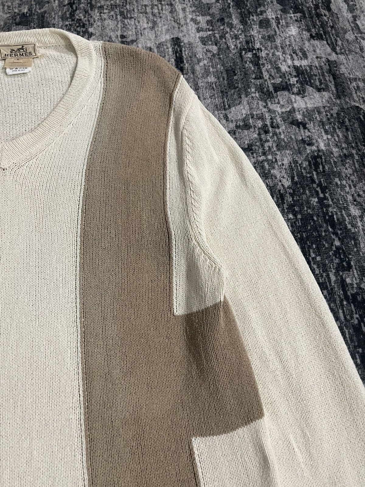 Hermes Vintage Hermes V-neck Sweater Knit Size US L / EU 52-54 / 3 - 8 Thumbnail