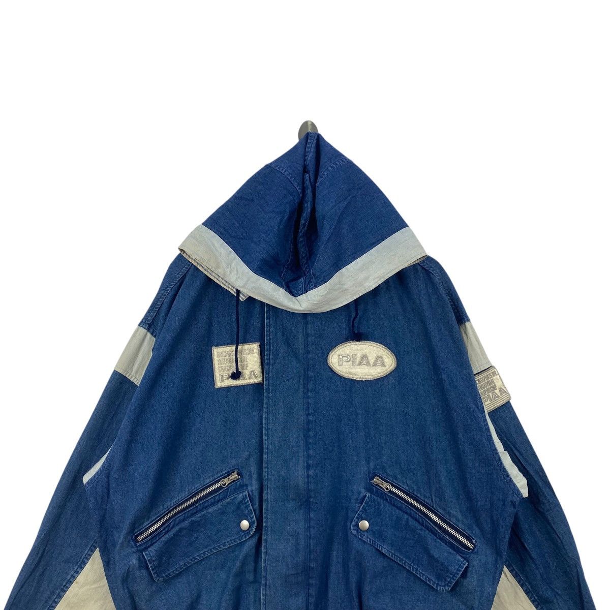 Vintage Vintage PIAA SPORTS ELEGANCE Japan Racing Denim Hooded Size US XXL / EU 58 / 5 - 2 Thumbnail